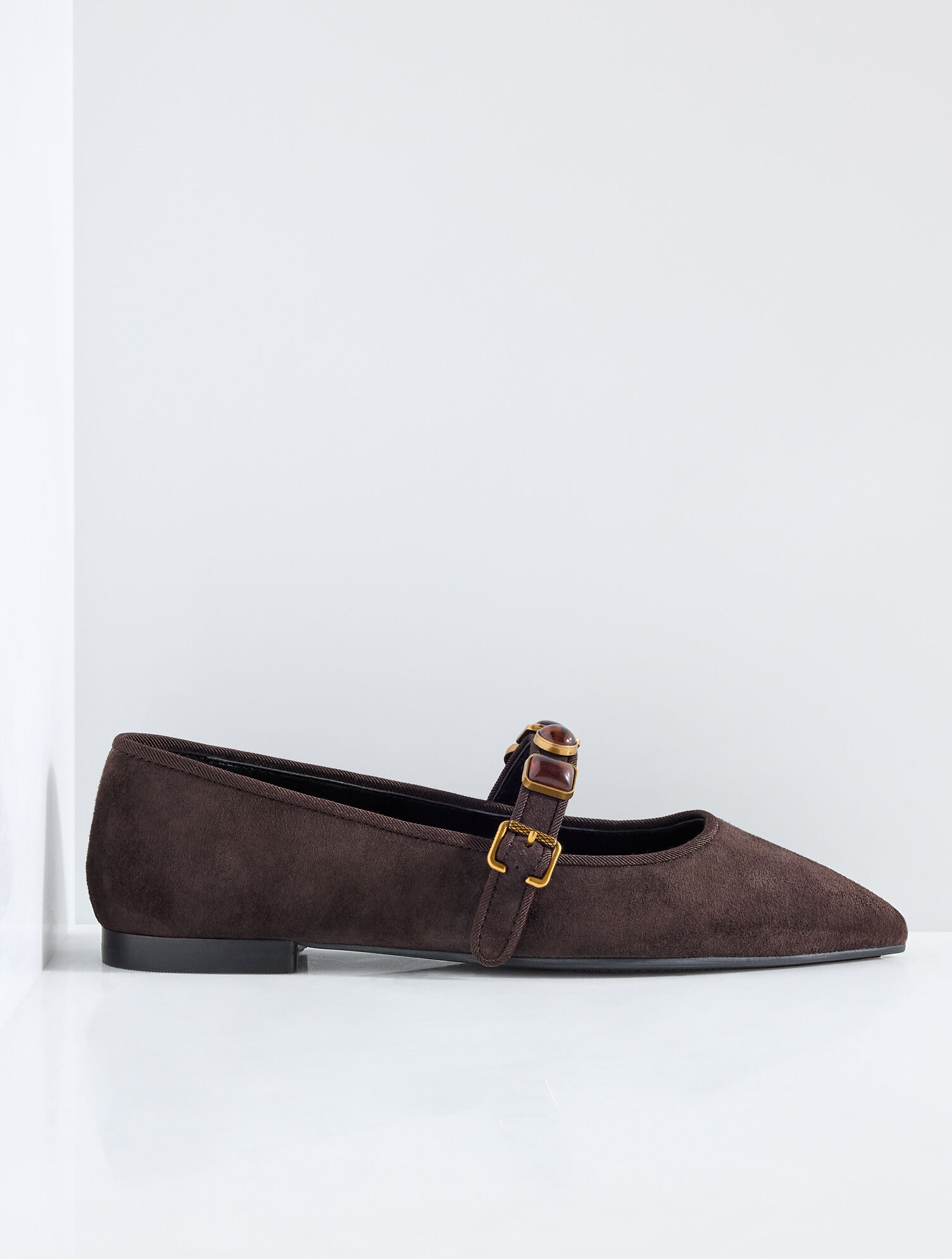 Payton Suede Mary Jane Flats - thumbnail 3