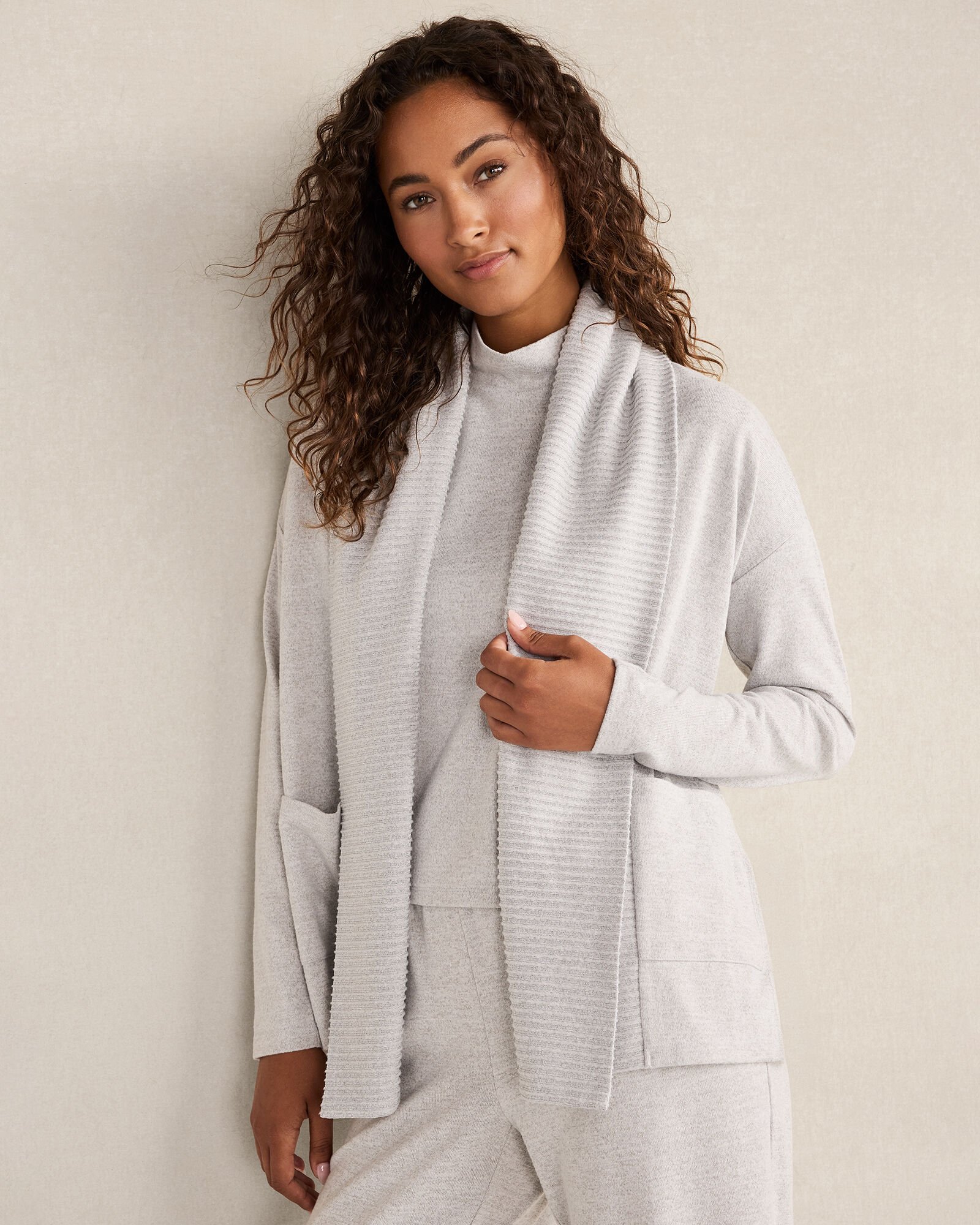 Cozy Knit Open Front Cardigan