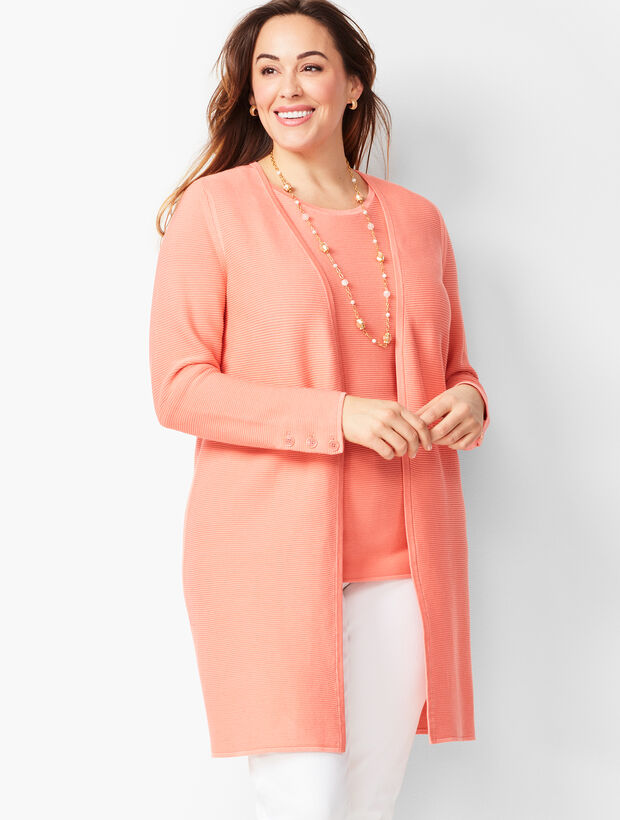 Open-Front Modern Ottoman Cardigan - Solid