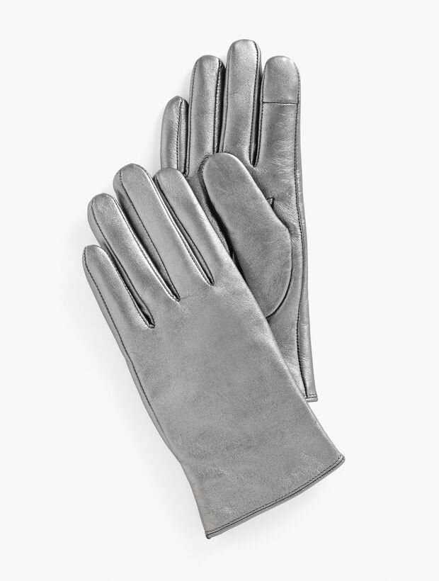 Metallic Leather Gloves