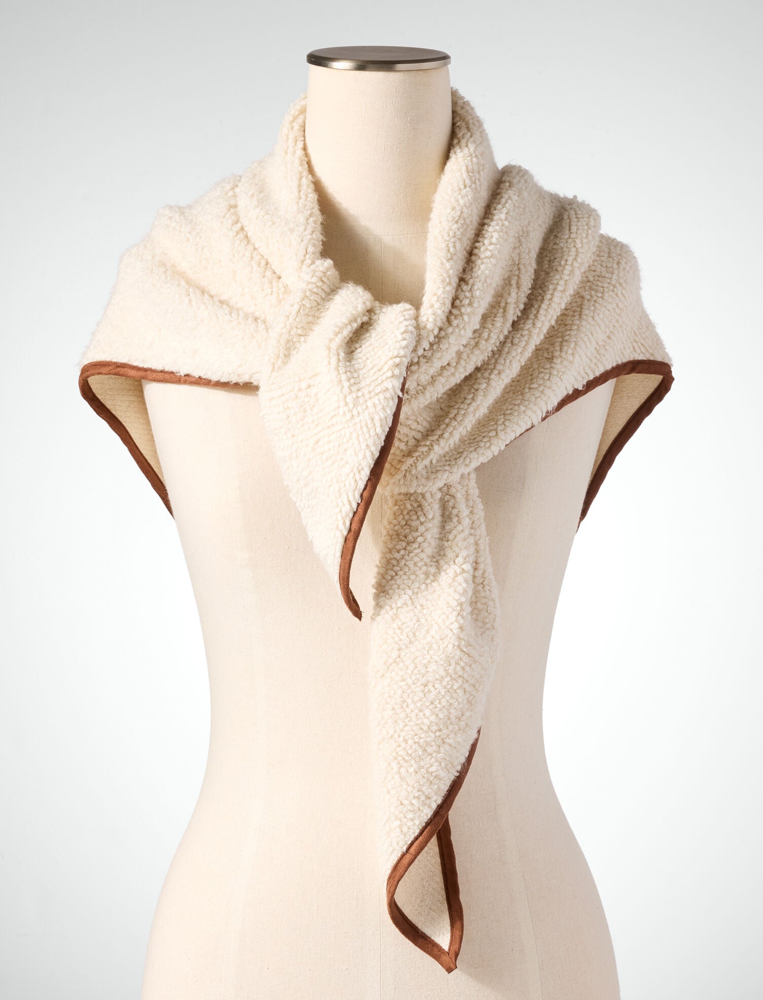 Triangle Shearling Scarf