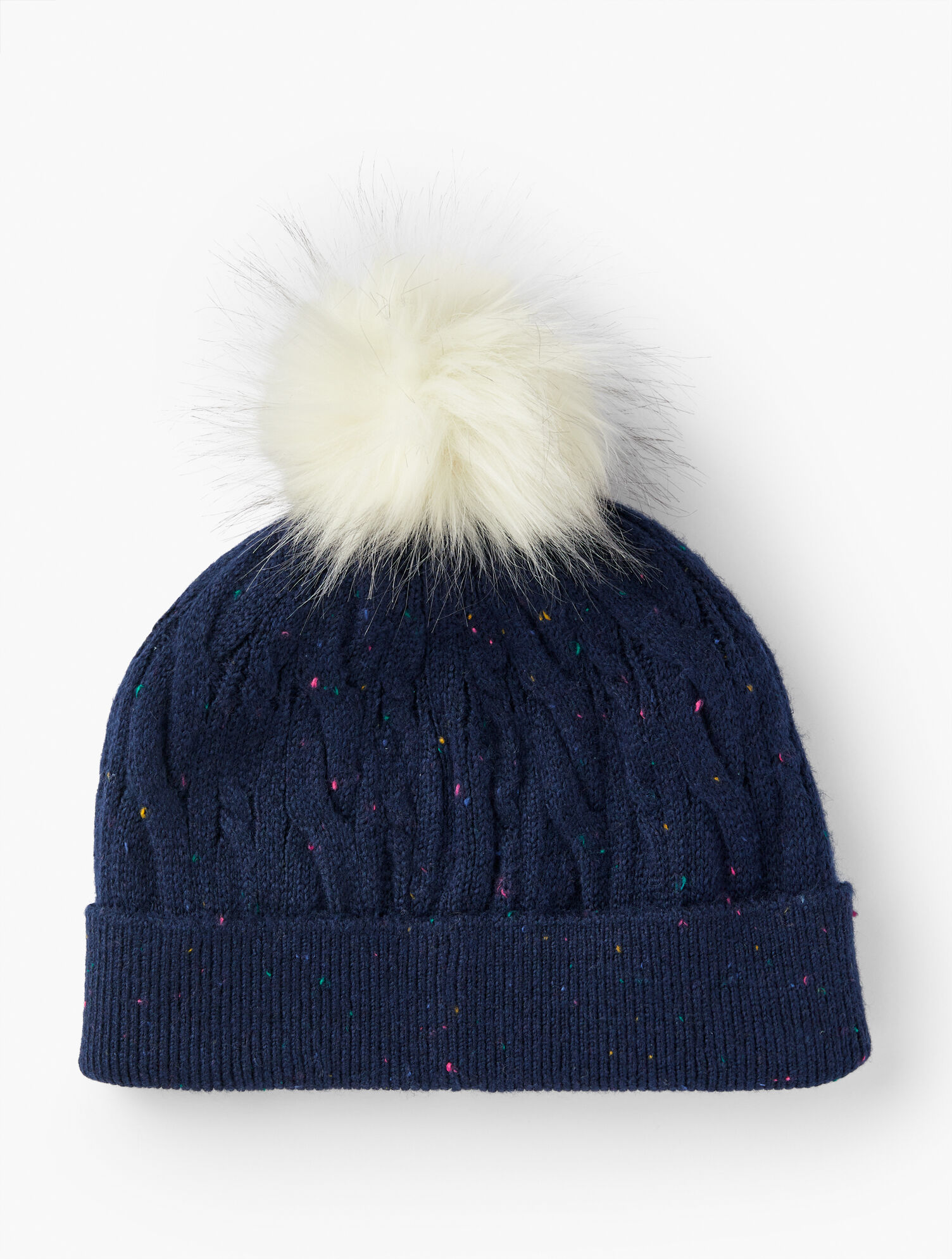 Tweed Cable Knit Beanie