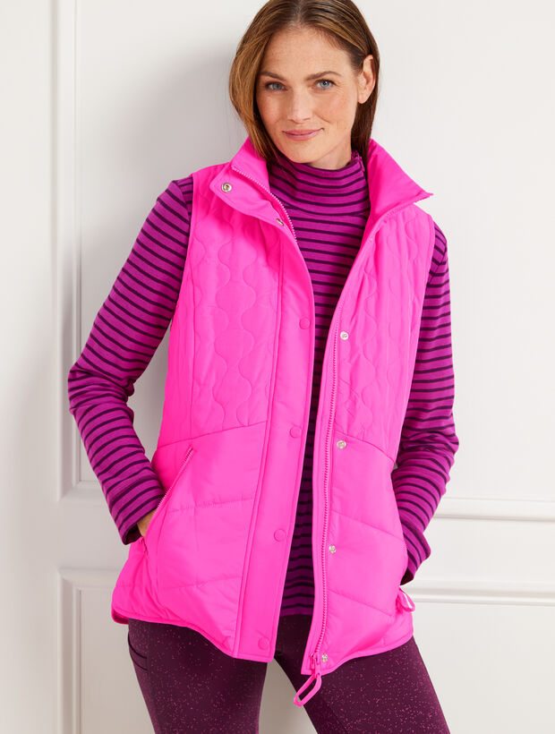 Packable Hood Quilted Vest