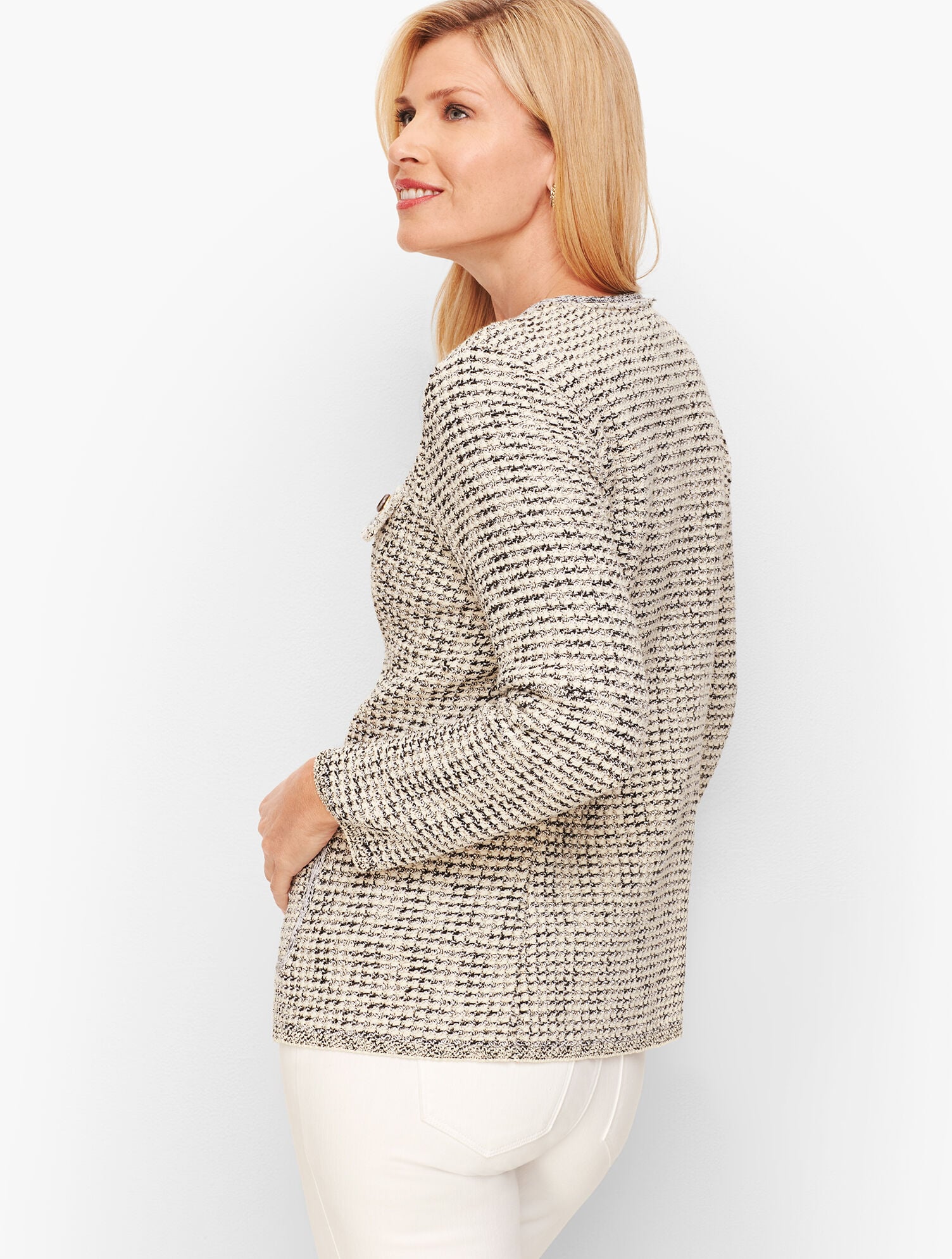 Jacquard Sweater Jacket