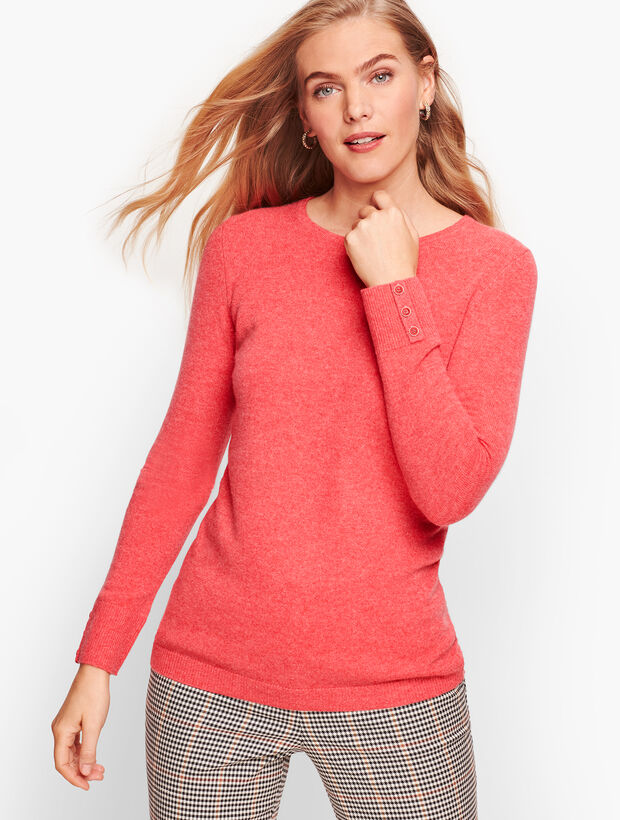 Cashmere Button Cuff Sweater