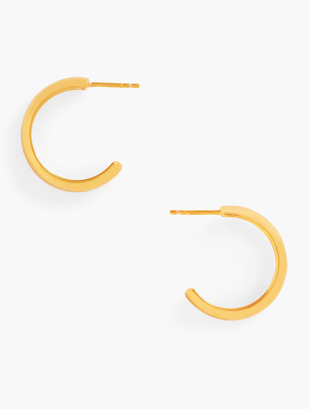 Gold-Plated Sterling Silver Demi Hoop Earrings