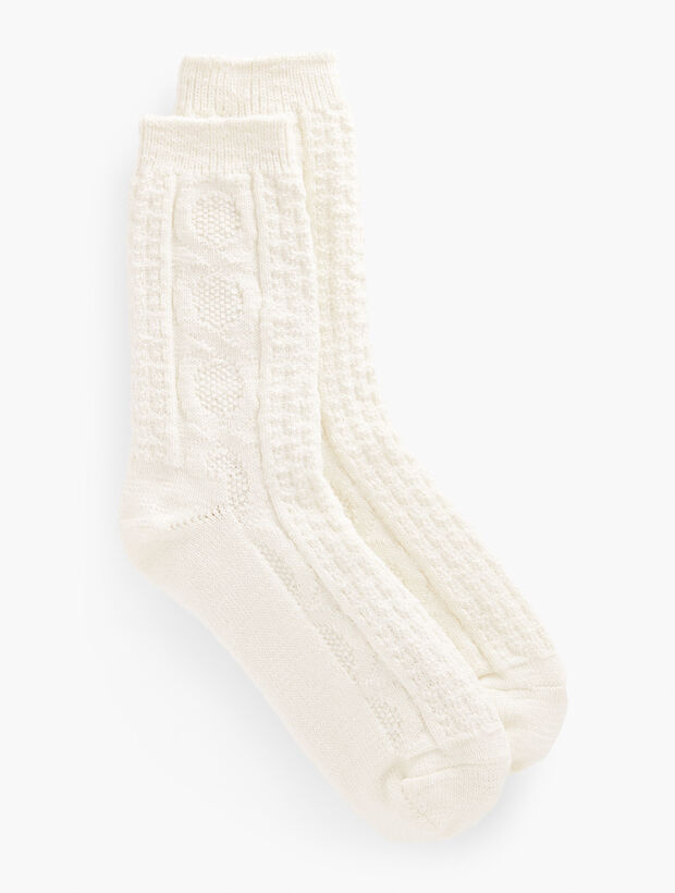 Cable Knit Short Boot Socks