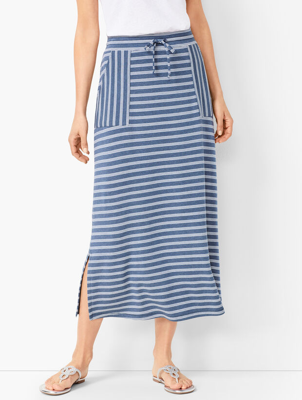 Stripe Midi Skirt