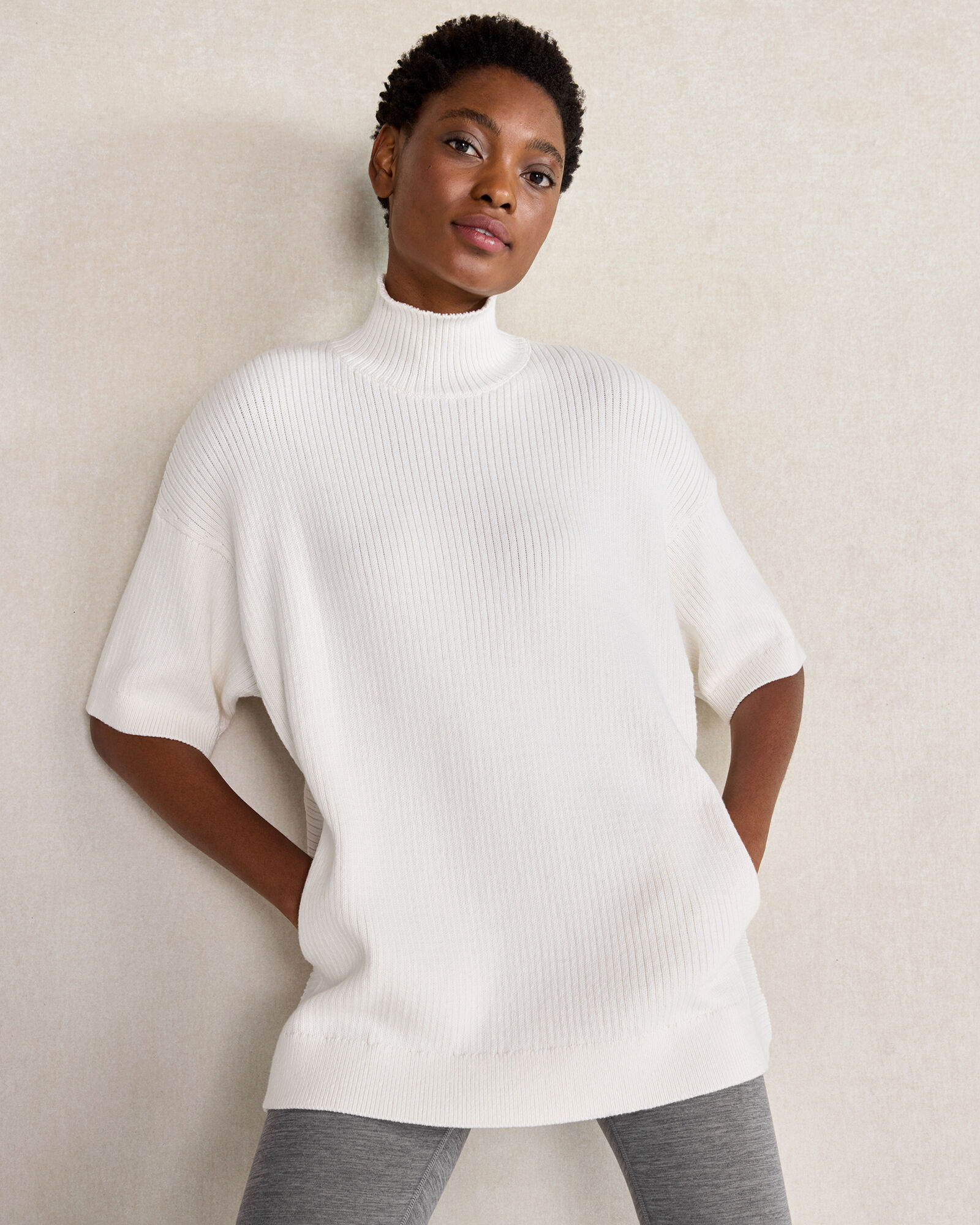 Organic Cotton Funnel Neck Pullover