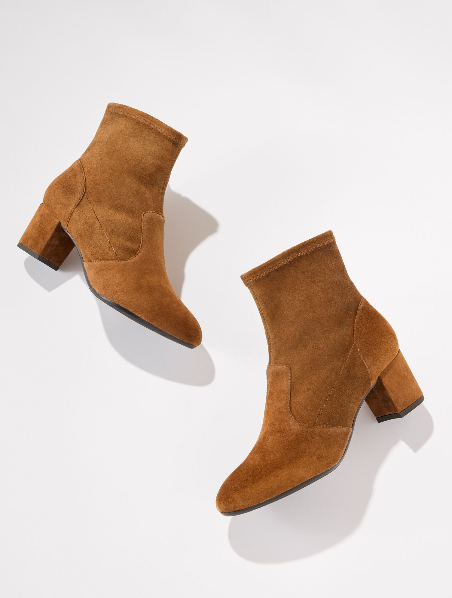 Pardo Suede Block Heel Booties