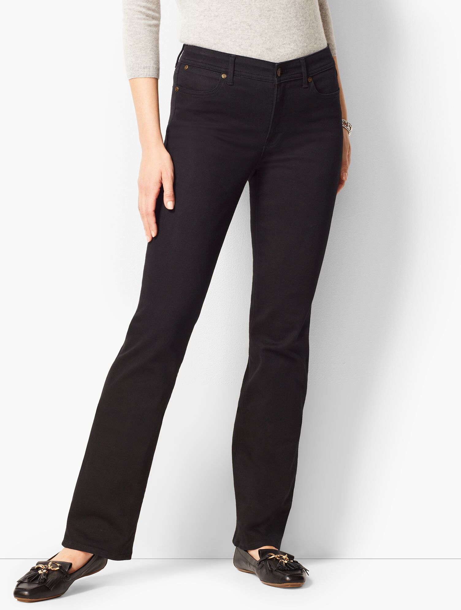 High-Waist Barely Boot Jeans - Black
