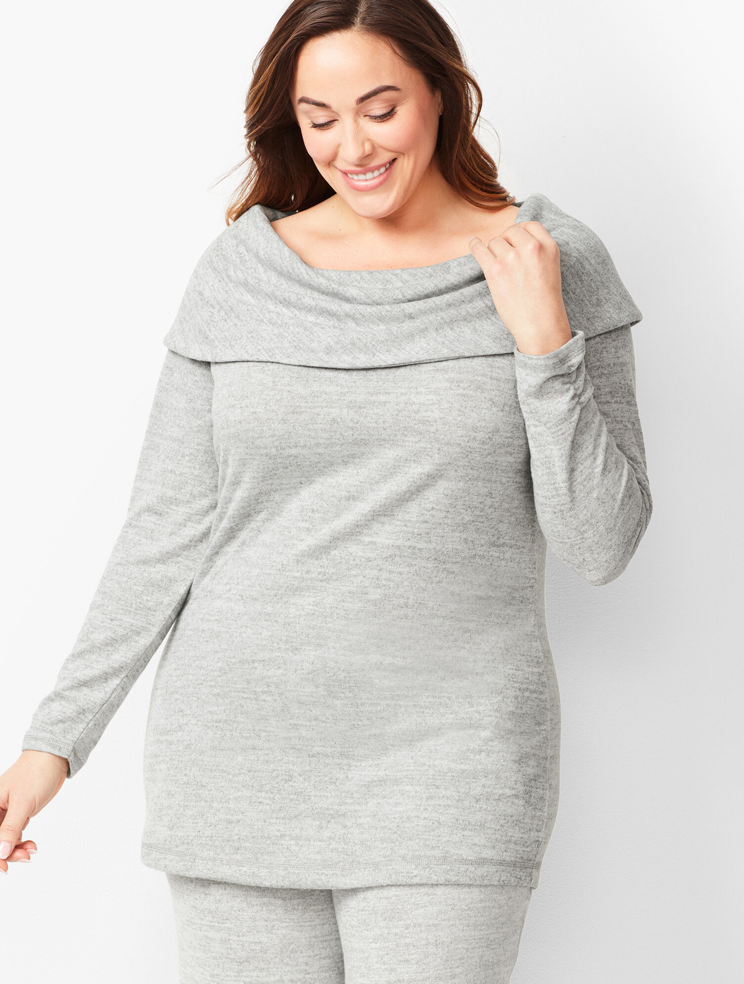 Marled Off-The-Shoulder Top