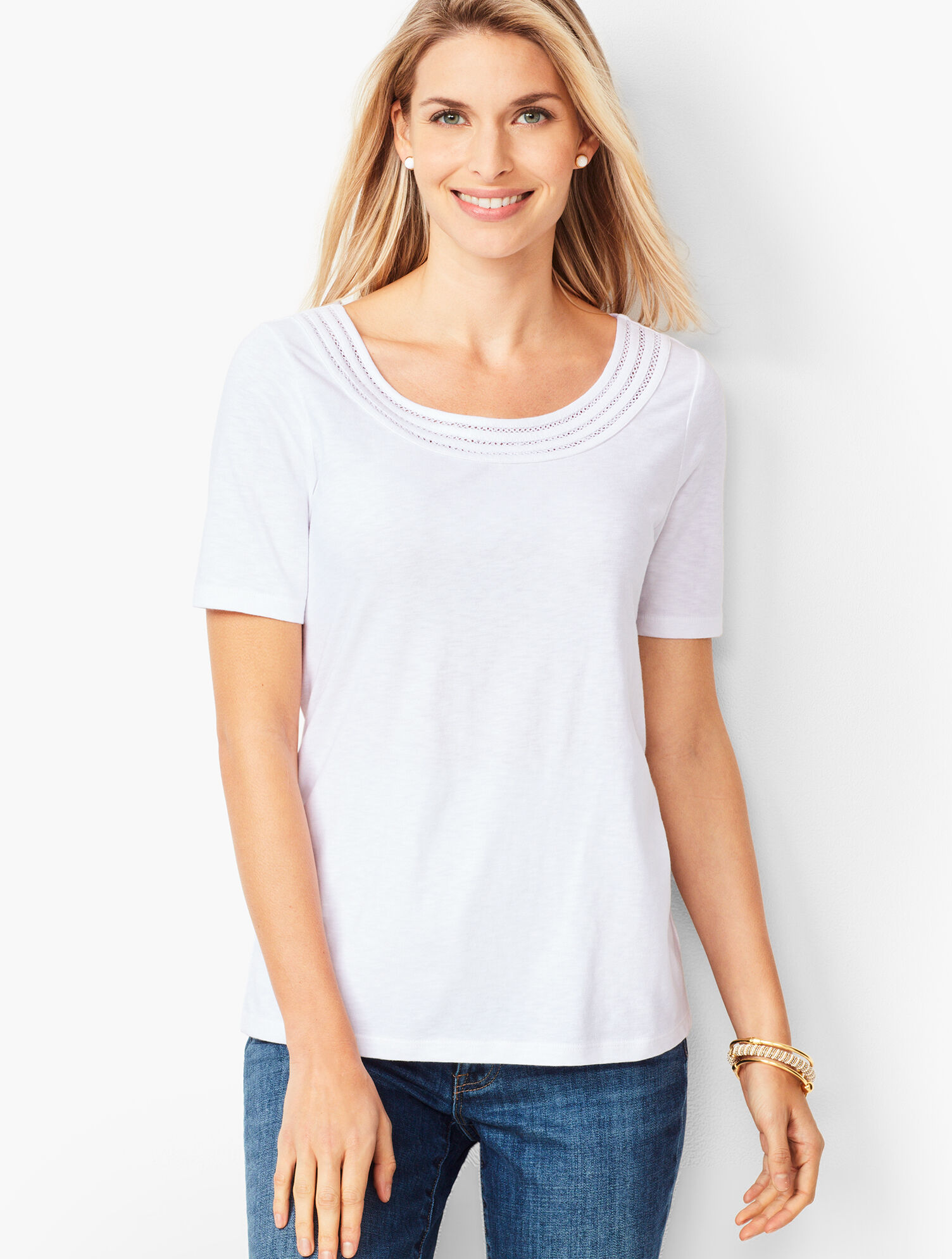 Lattice-Trim Tee