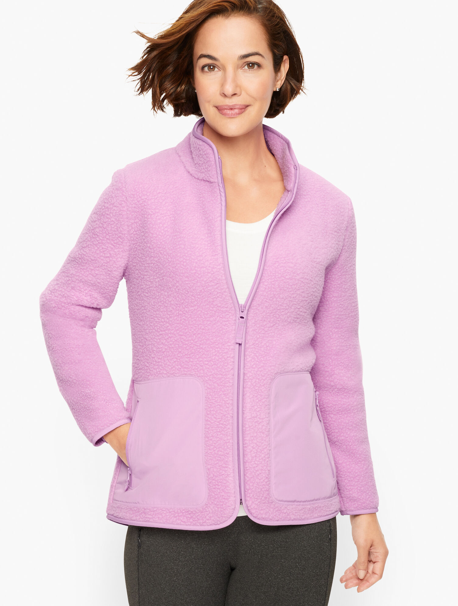 High-Low Cozy Sherpa Jacket