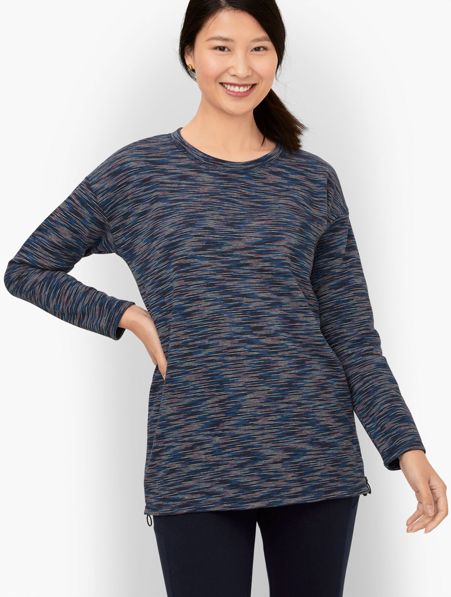 Classic French Terry Crewneck Pullover - Space Dye