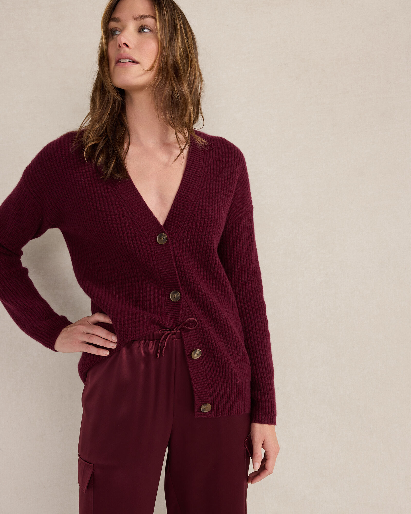 Cashmere Shaker Stitch Cardigan