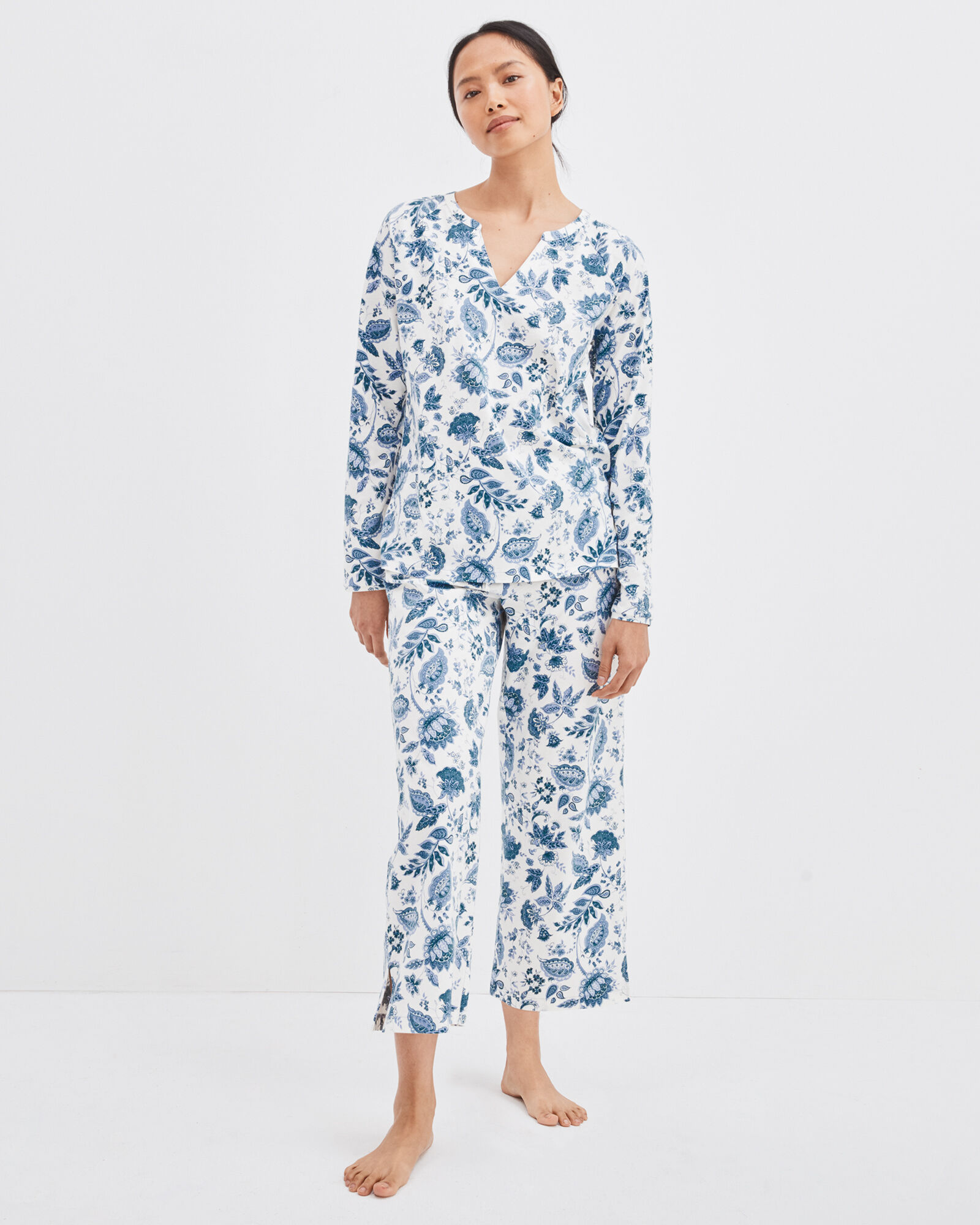 Organic Cotton Jersey Floral Sleep Top