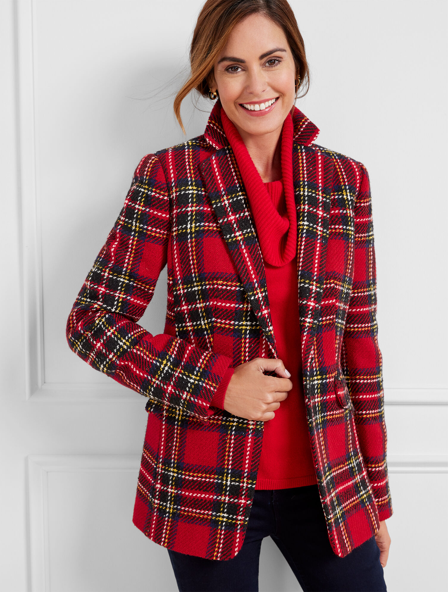 Snowstorm Plaid Blazer