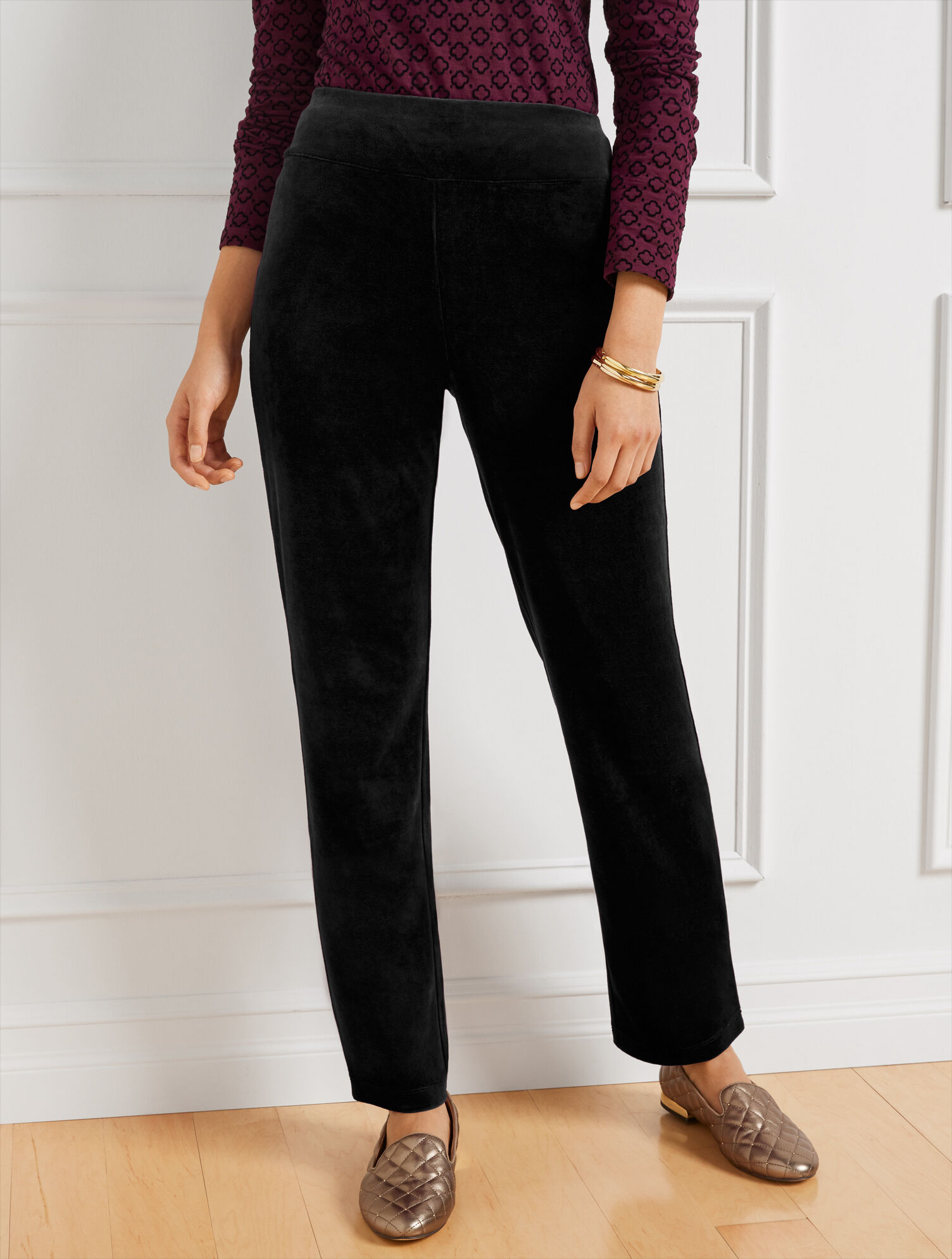Luxe Velour Straight Leg Pants