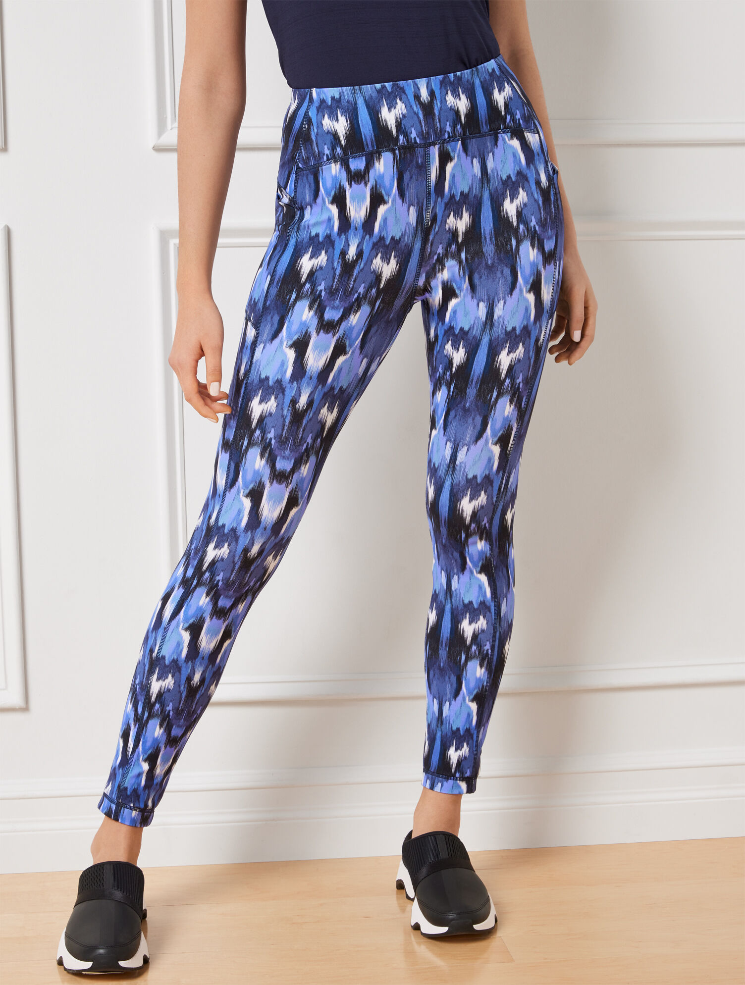 Performance Interlock Leggings - Abstract Ikat