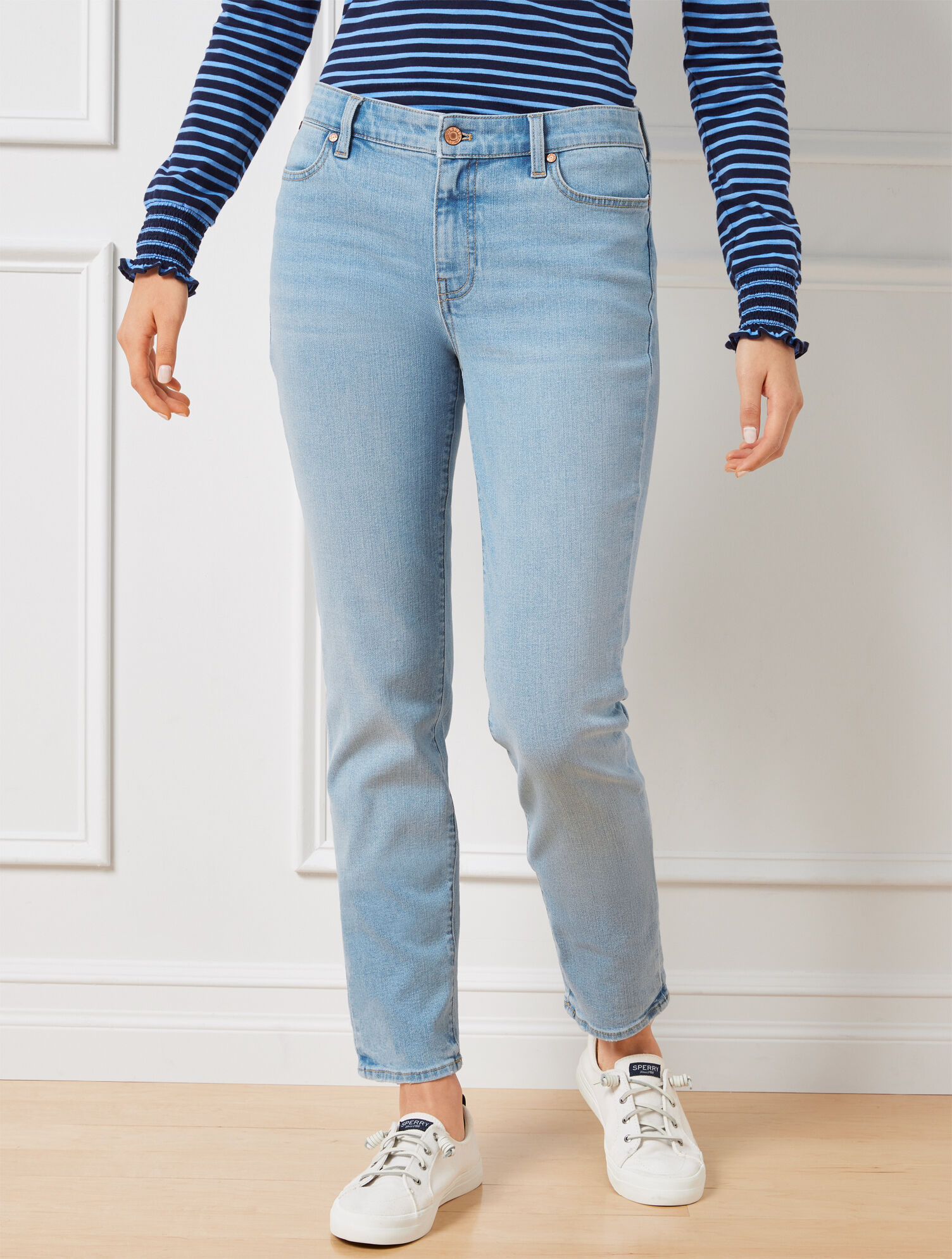 Slim Ankle Jeans - Seastone Wash - Curvy Fit