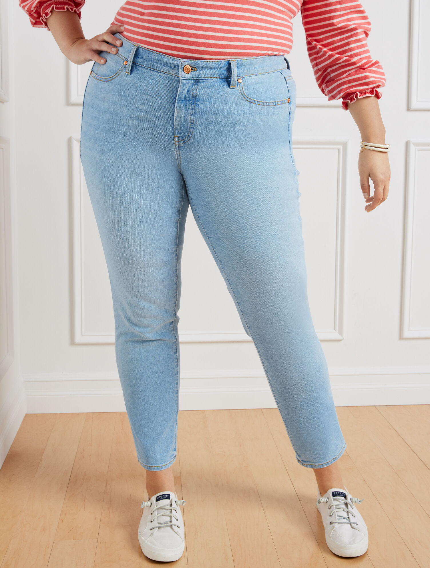 Slim Ankle Jeans - Seastone Wash - Curvy Fit