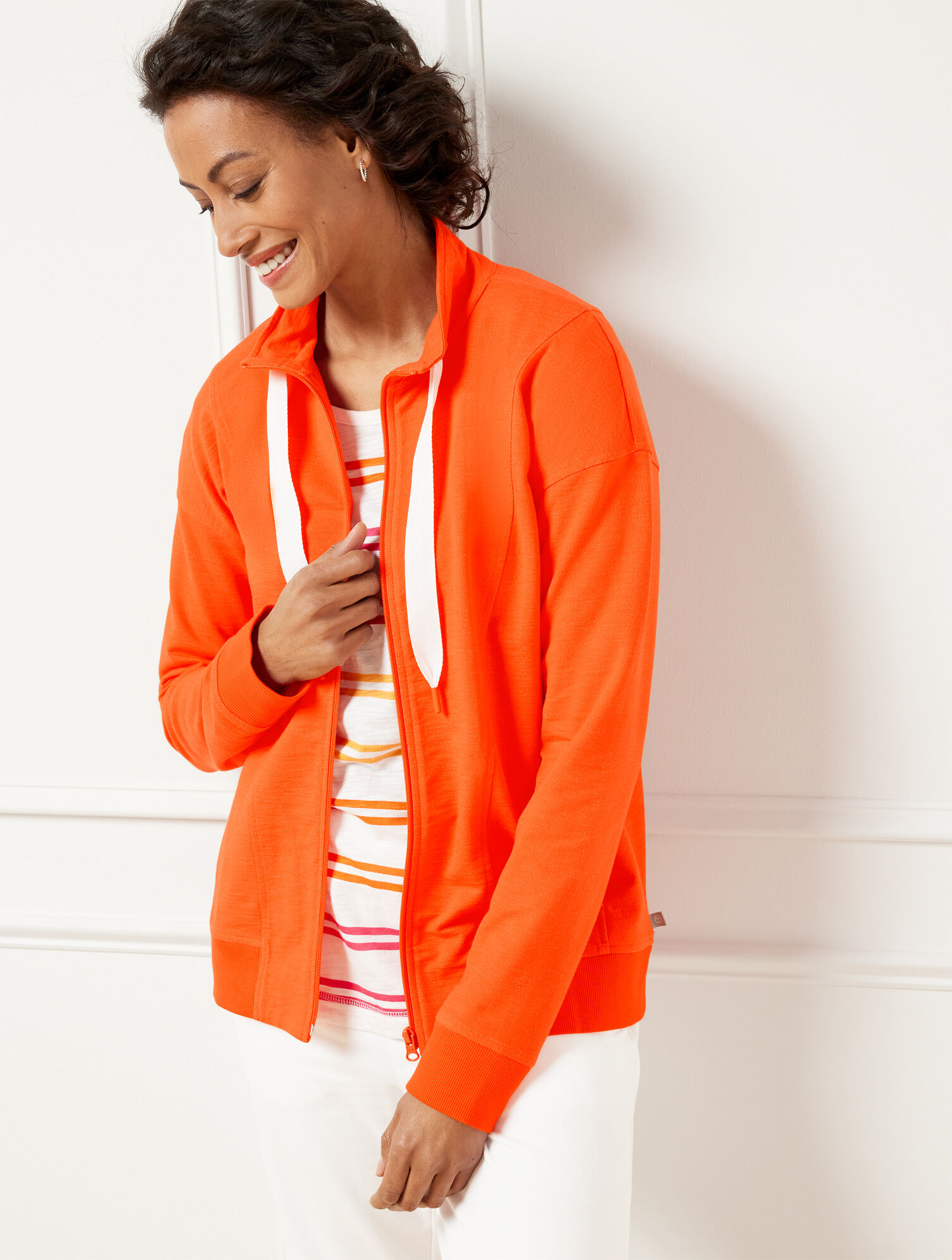 Chambray Terry Mockneck Jacket