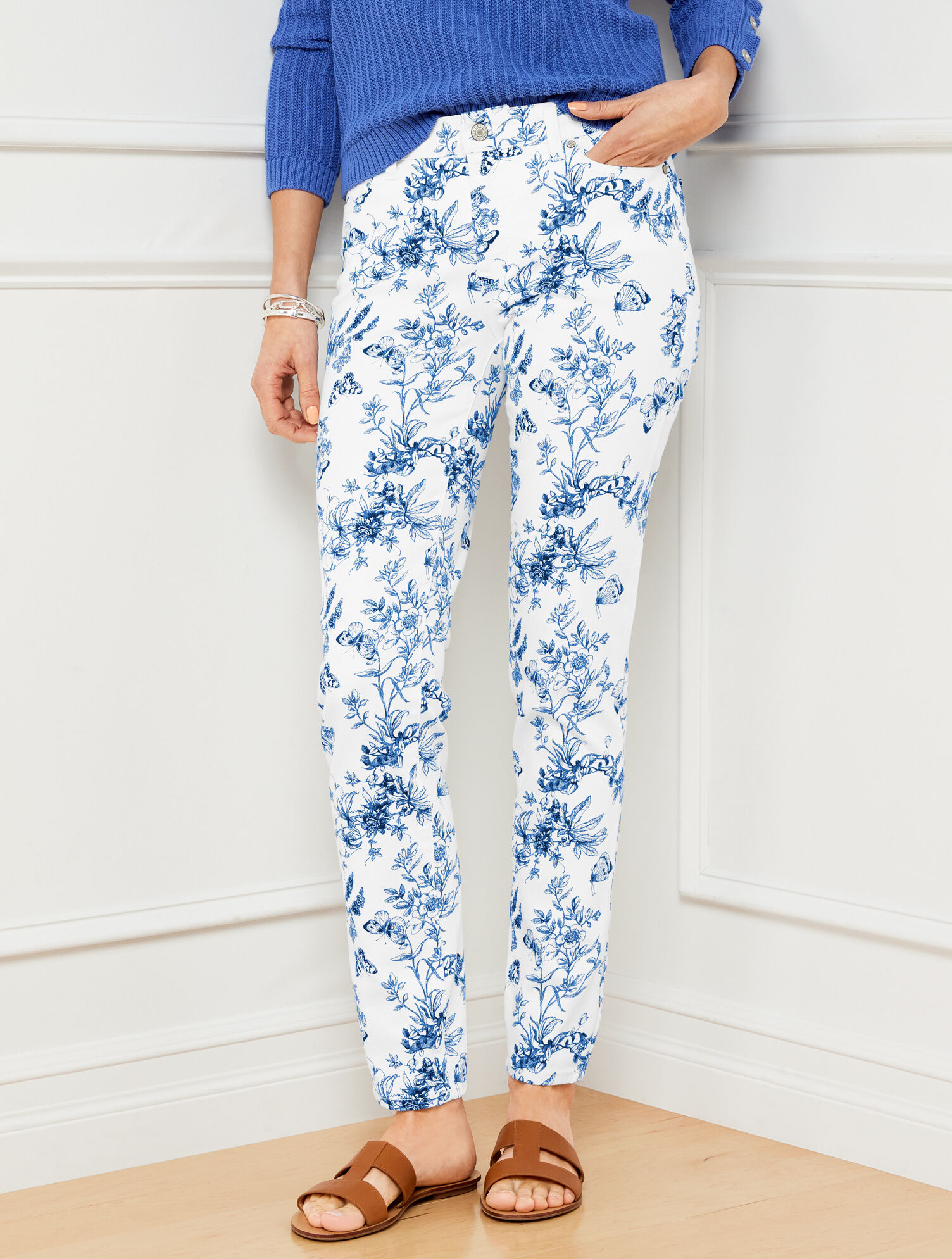 Slim Ankle Jeans - Butterfly Toile