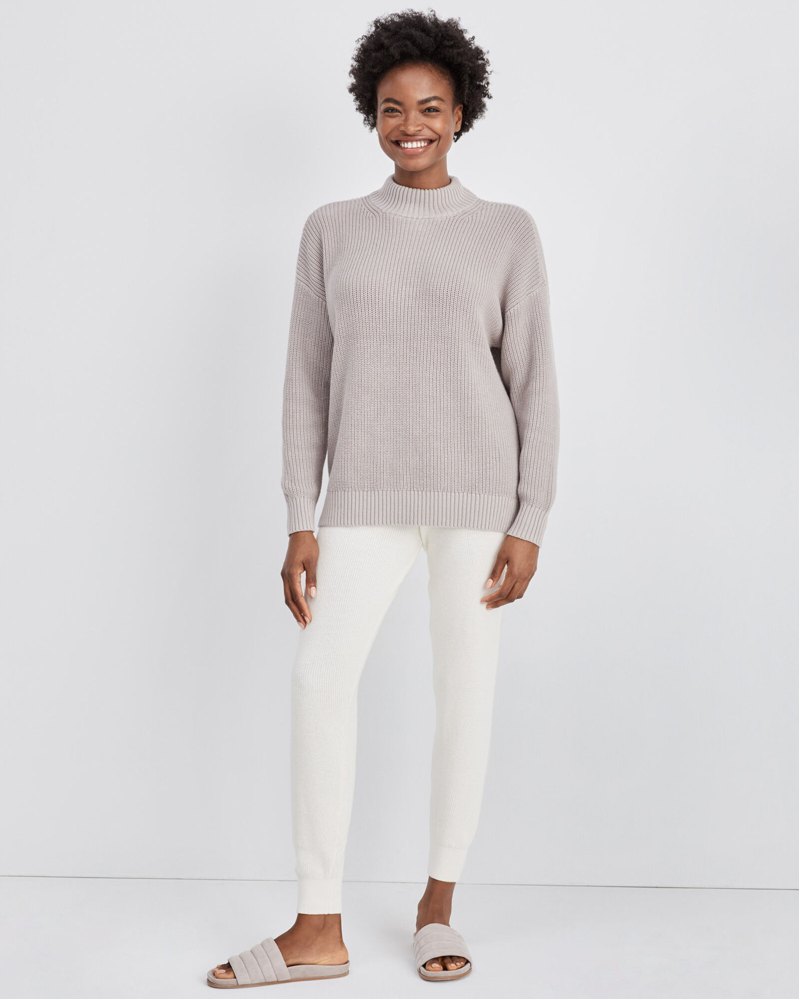 Organic Cotton Mock Neck Sweater
