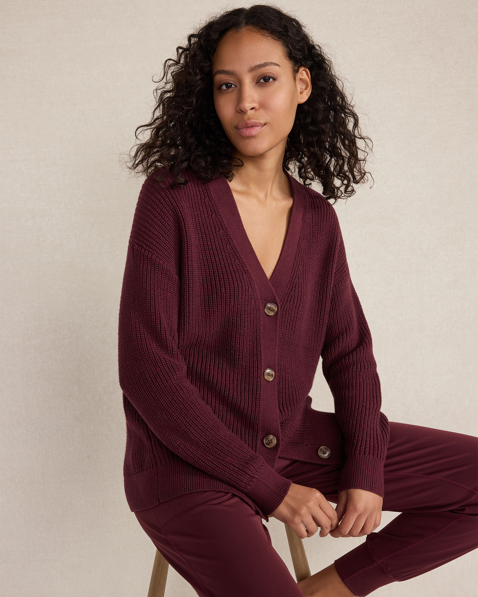 Organic Cotton Shaker Stitch Cardigan