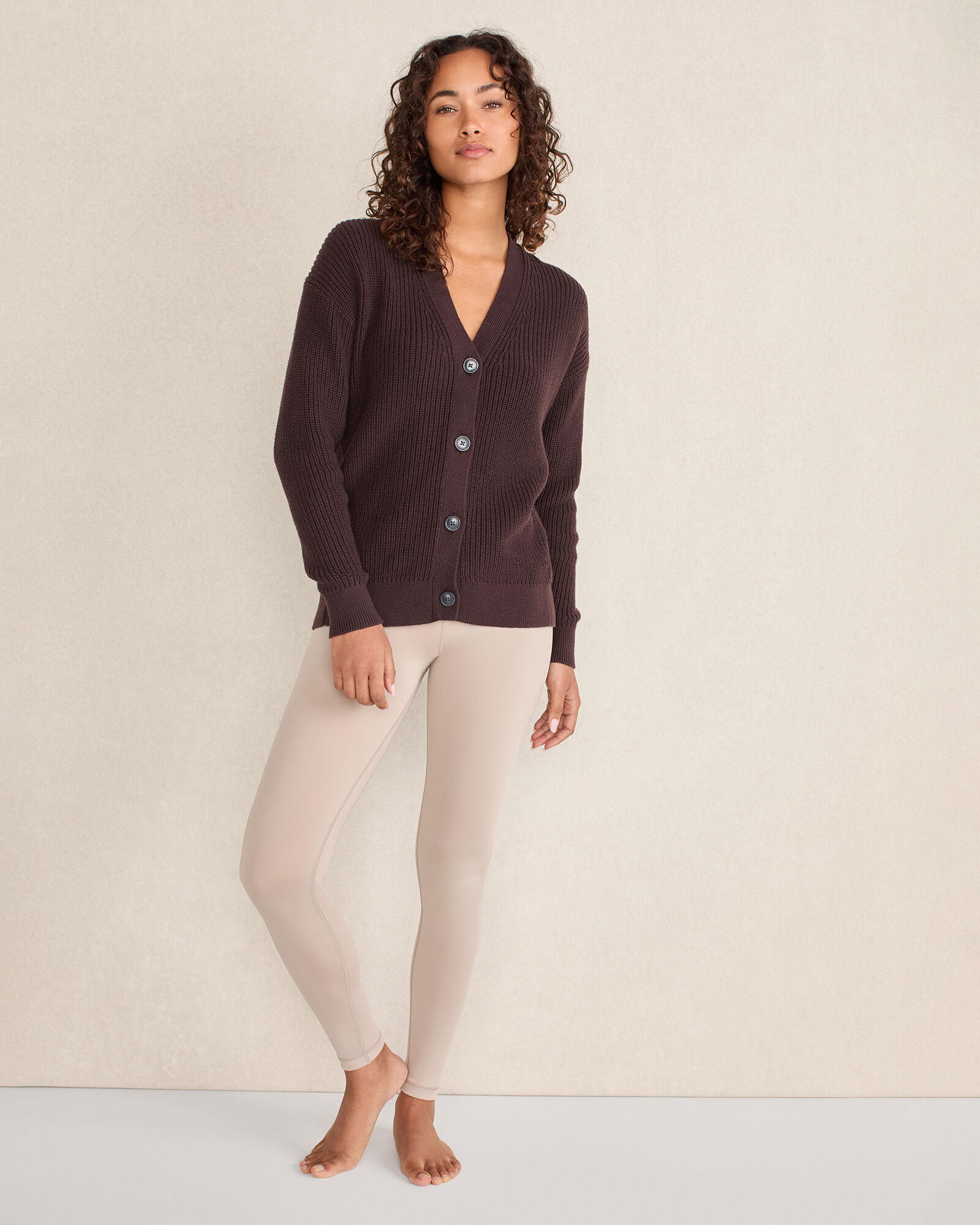 Organic Cotton Shaker Stitch Cardigan
