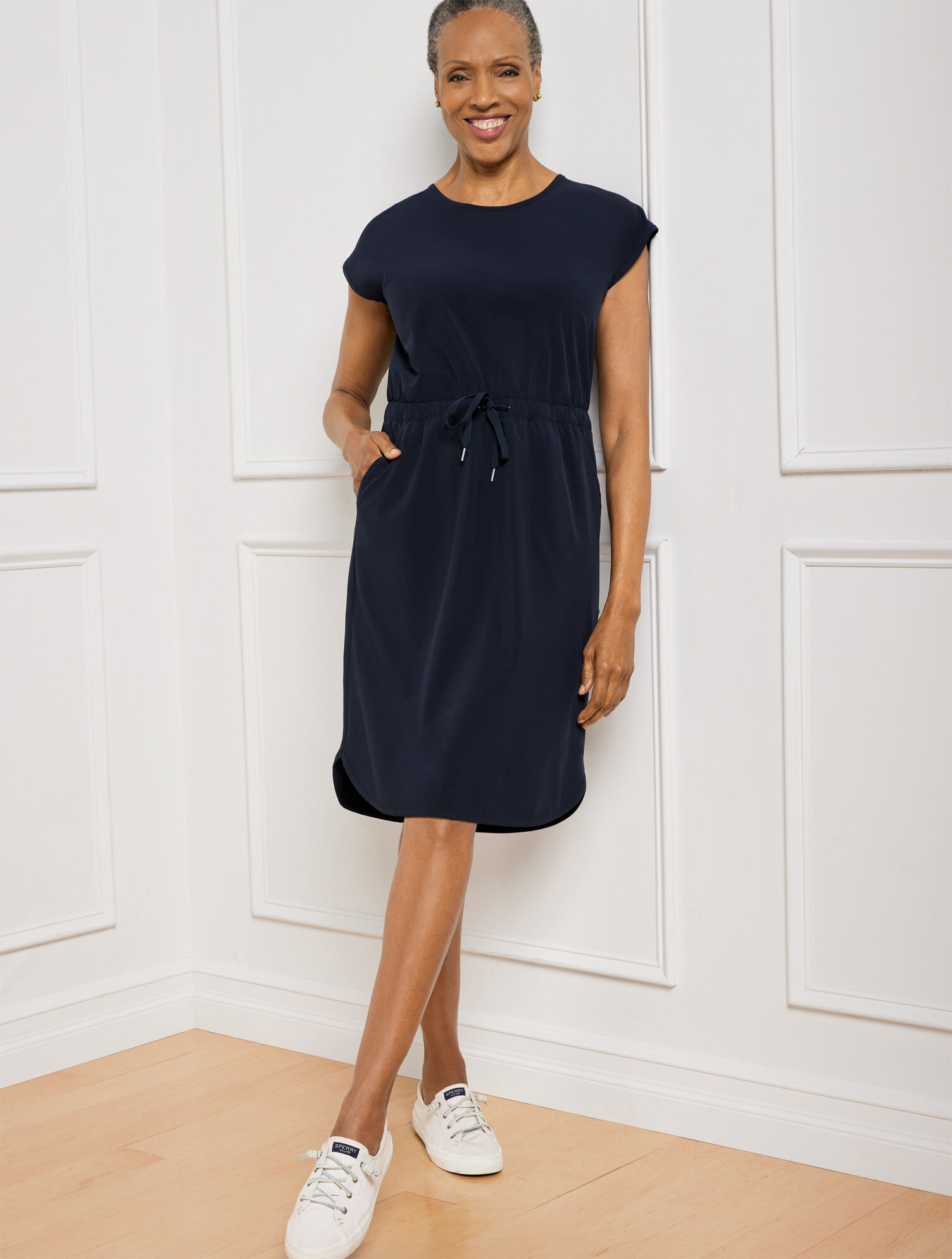 Lightweight Stretch Keyhole Back Dress