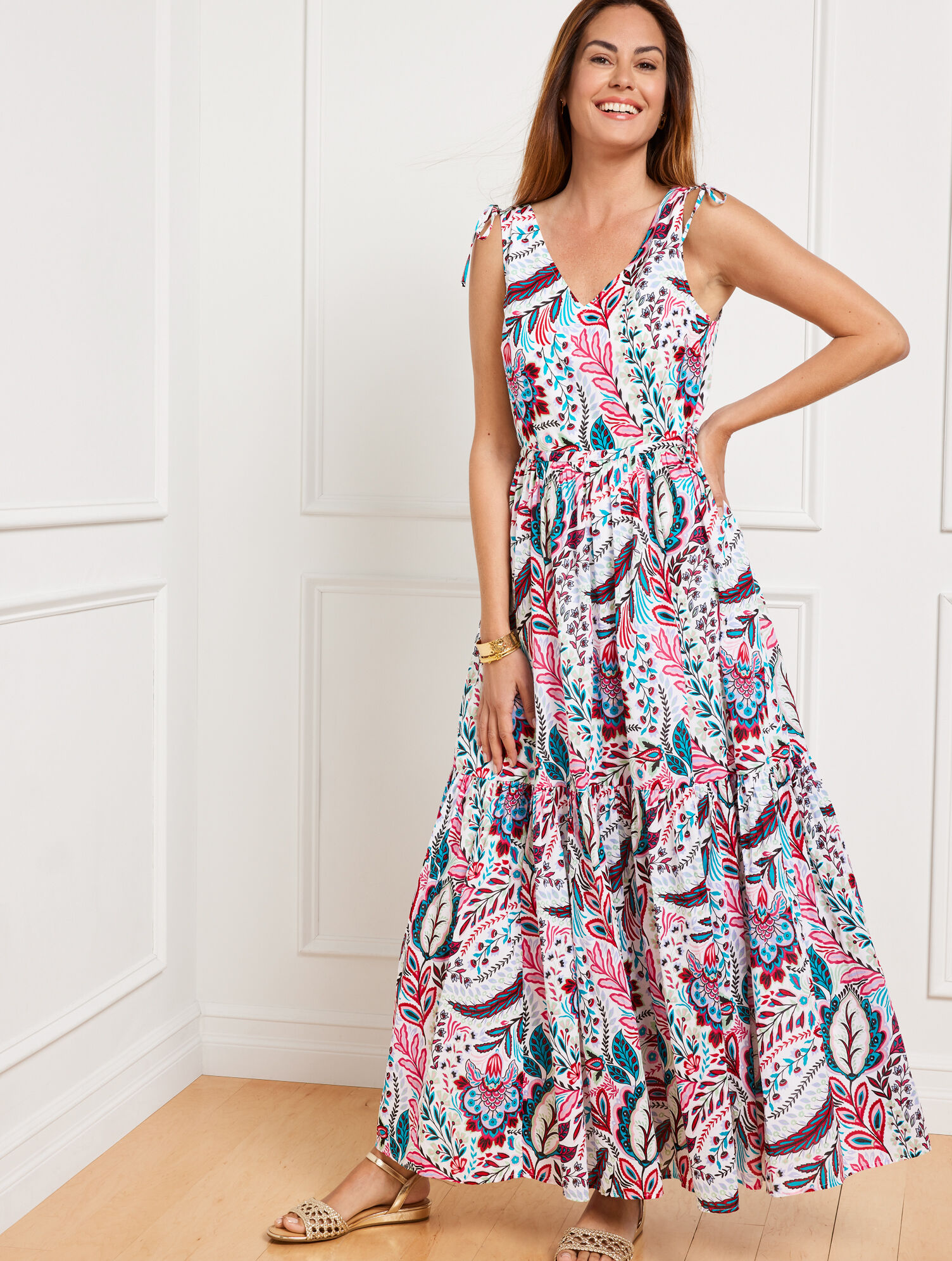 Voile Maxi Dress - Paisley Botanical