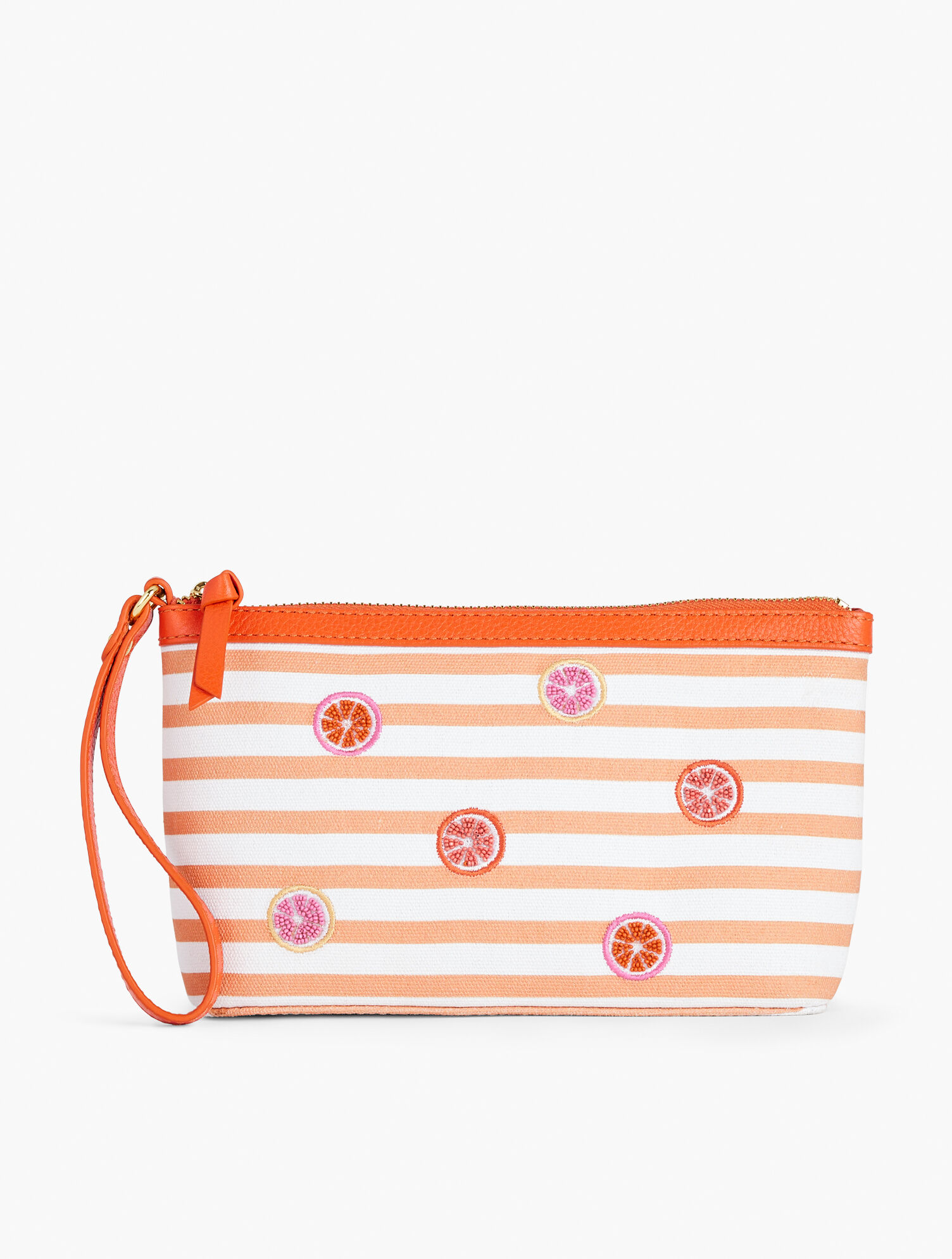 Tossed Citrus Flared Wristlet