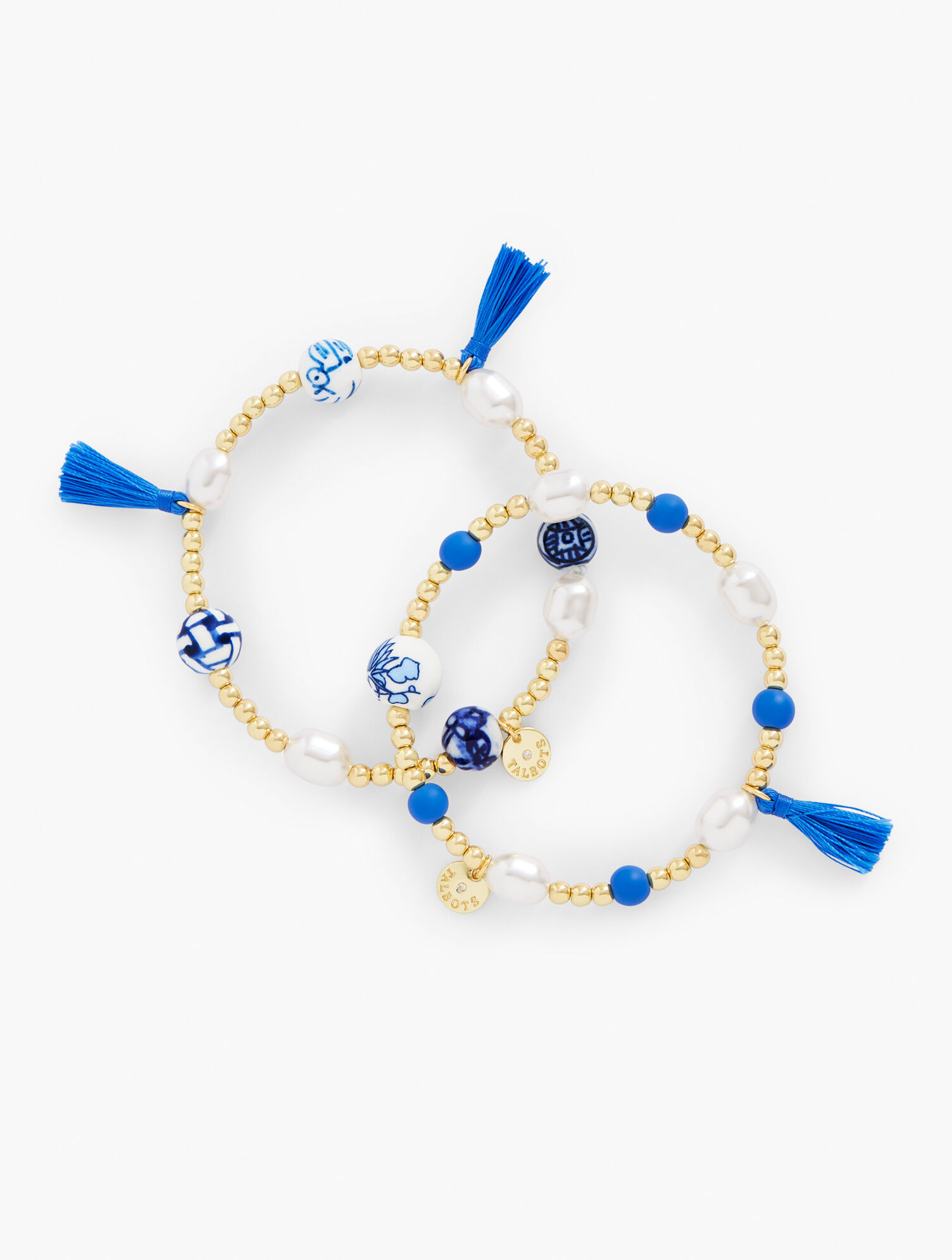 Shibori Blues Stretch Bracelet Set