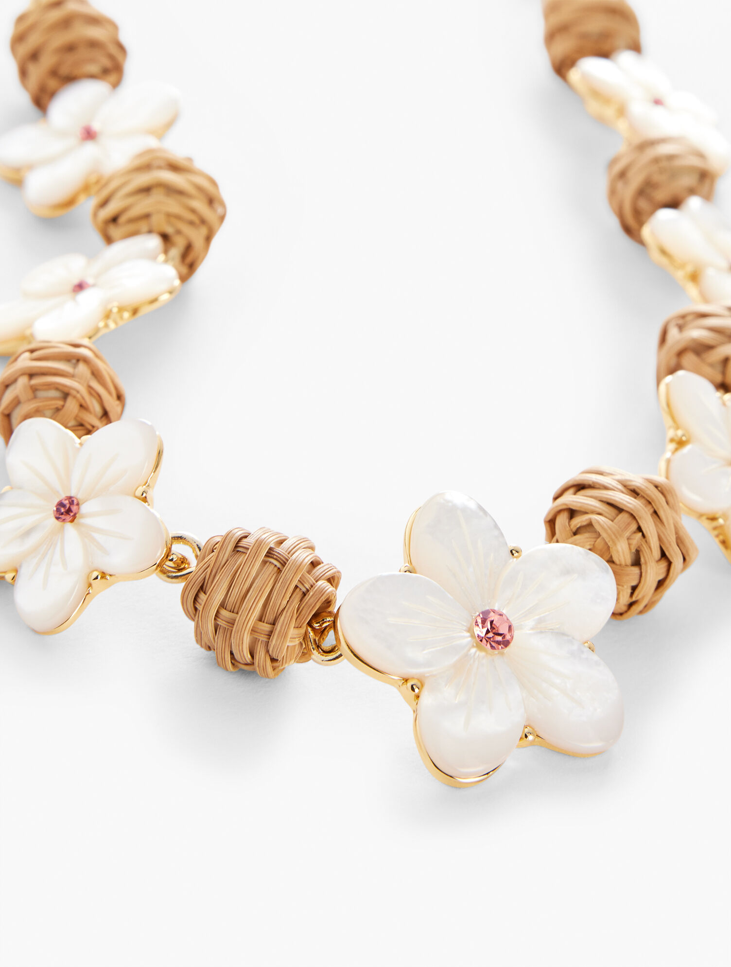 Carved Floral Necklace