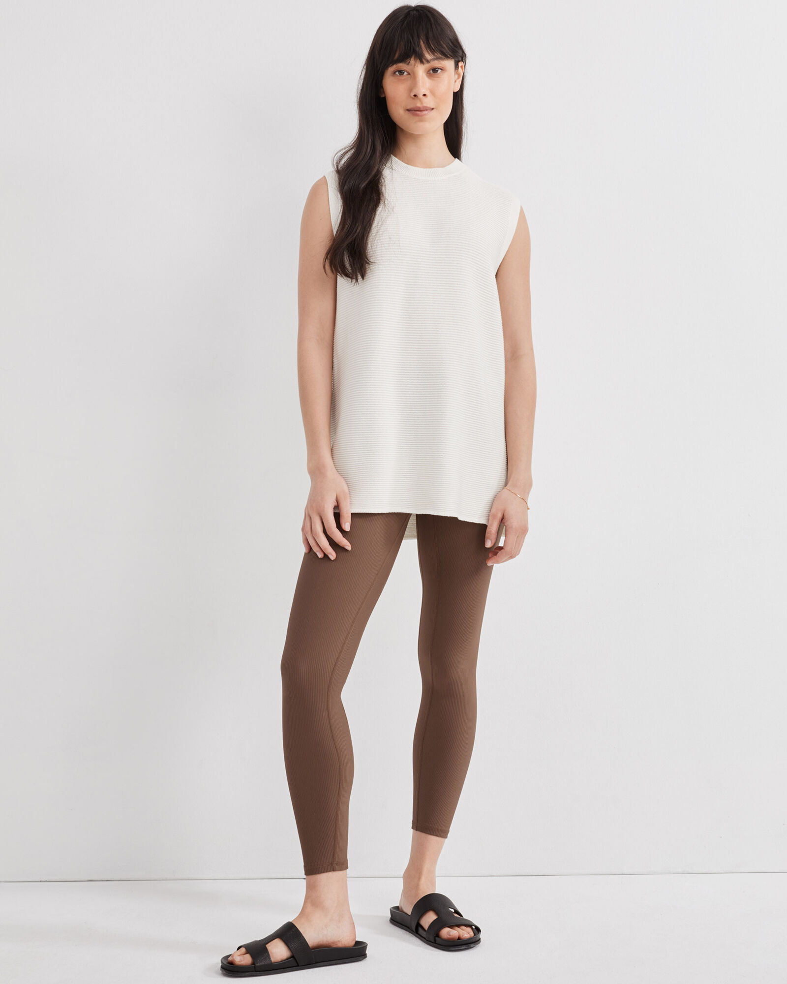 Organic Cotton Ribbed Tunic Sweater