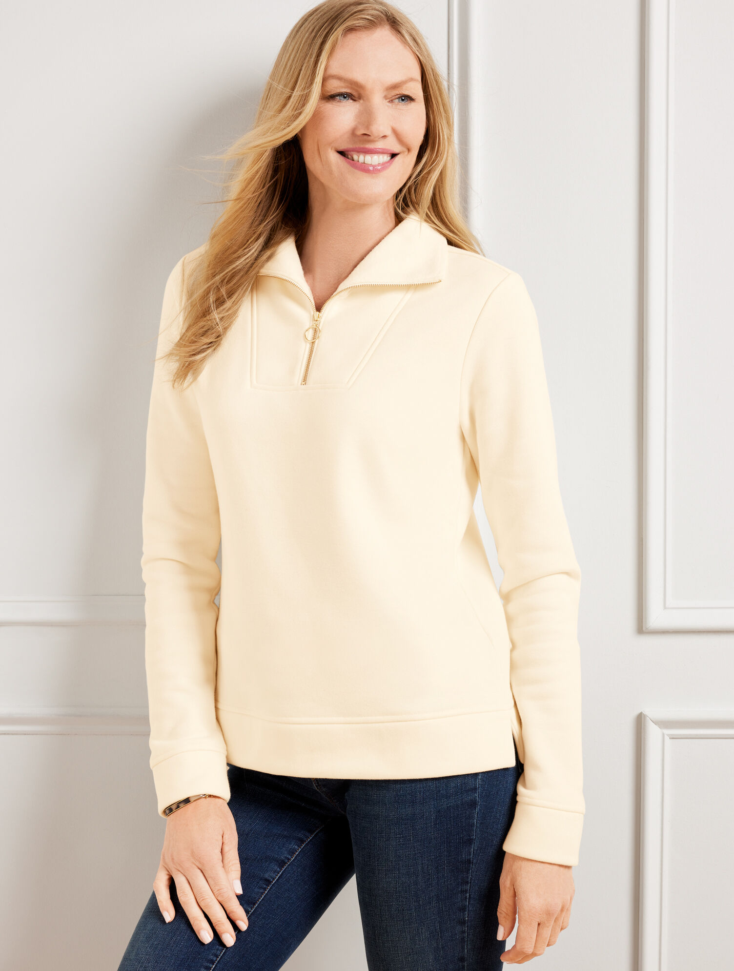 Zip Mockneck Pullover