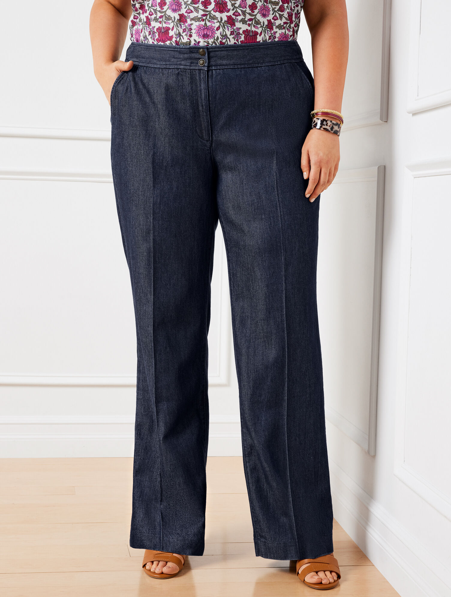 Tailored Indigo Wide Leg Pants