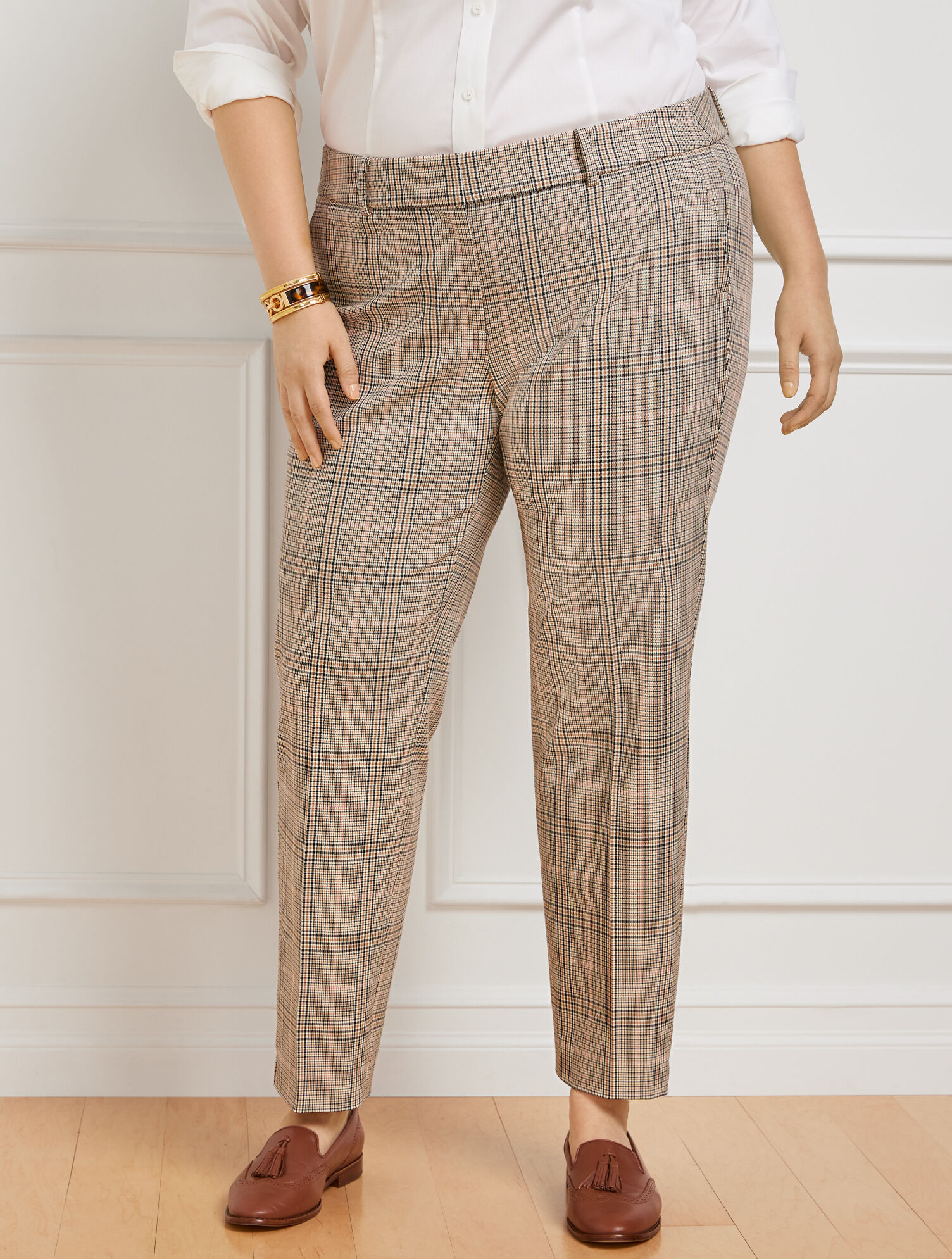 Talbots Hampshire Ankle Pants - Riverside Plaid
