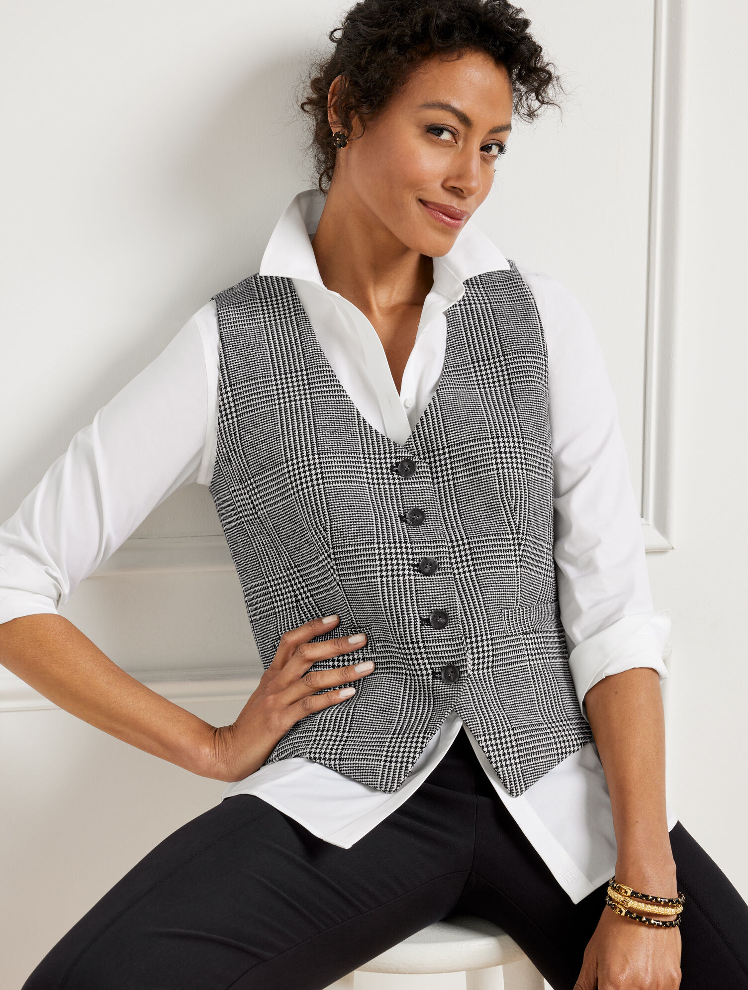 Glen Plaid Vest