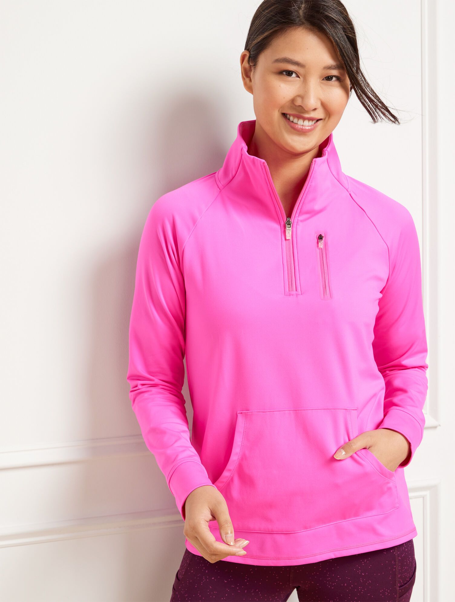 Performance Interlock Half-Zip Pullover