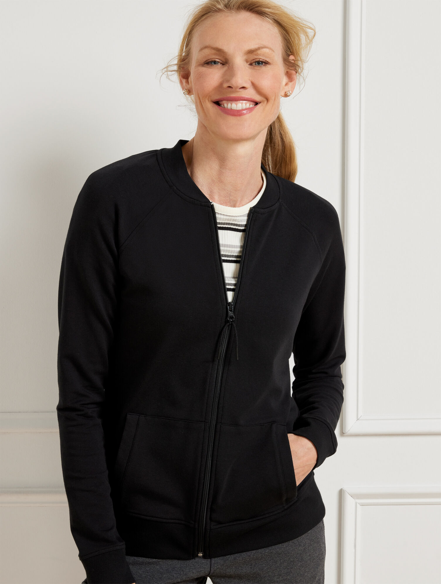 Pima Terry Bomber Jacket