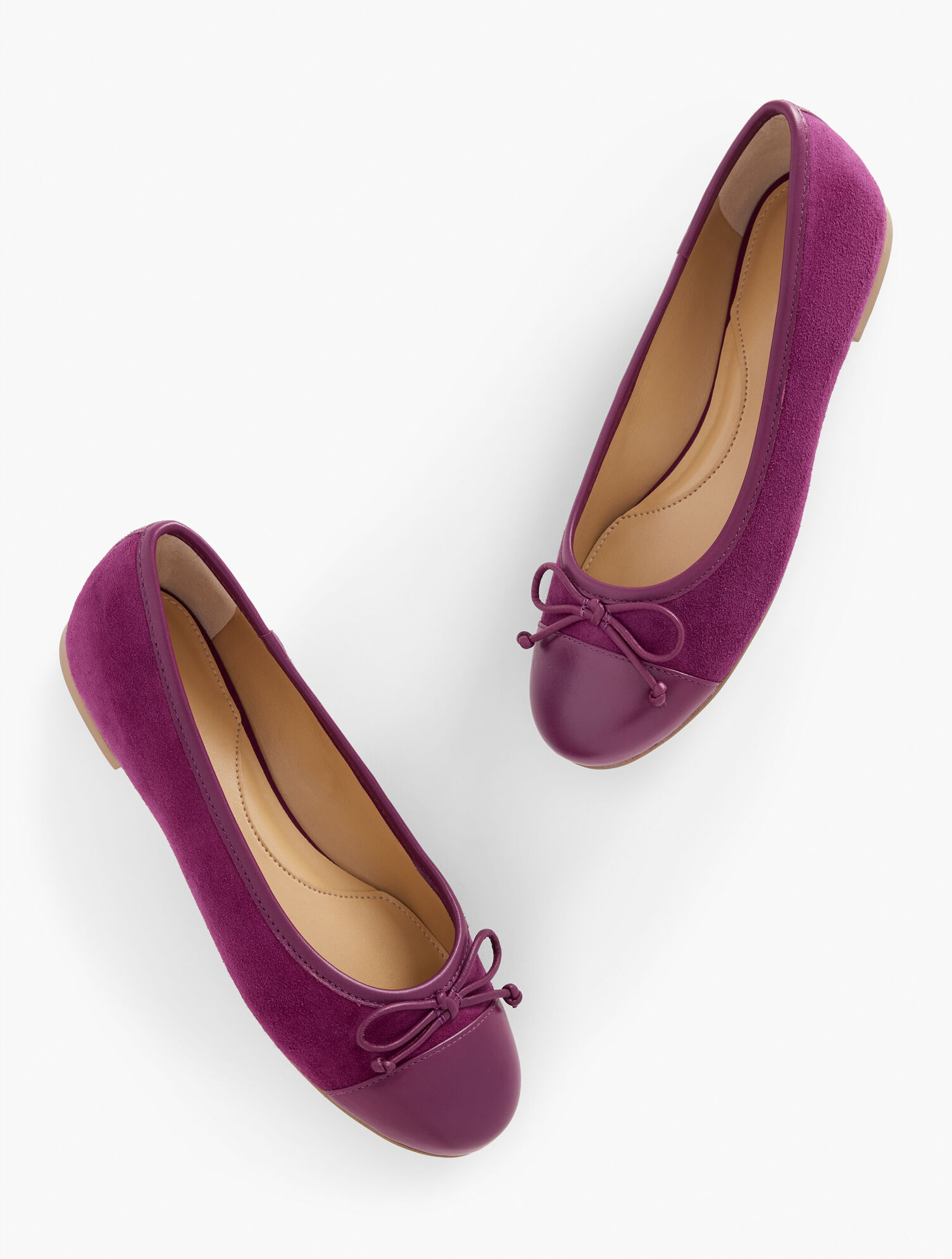 Blair Cap Toe Ballet Flats - Suede