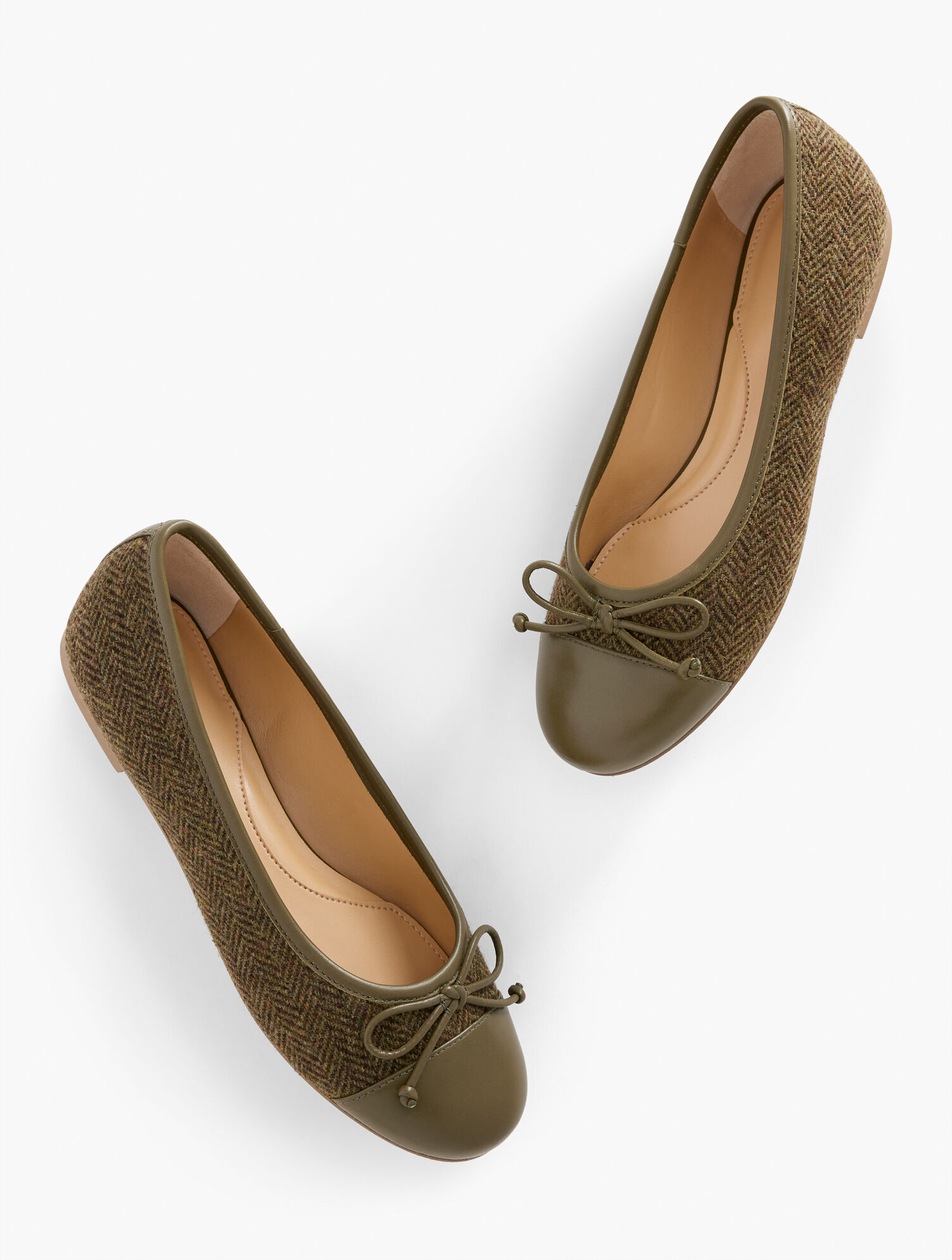 Blair Cap Toe Ballet Flats - Herringbone