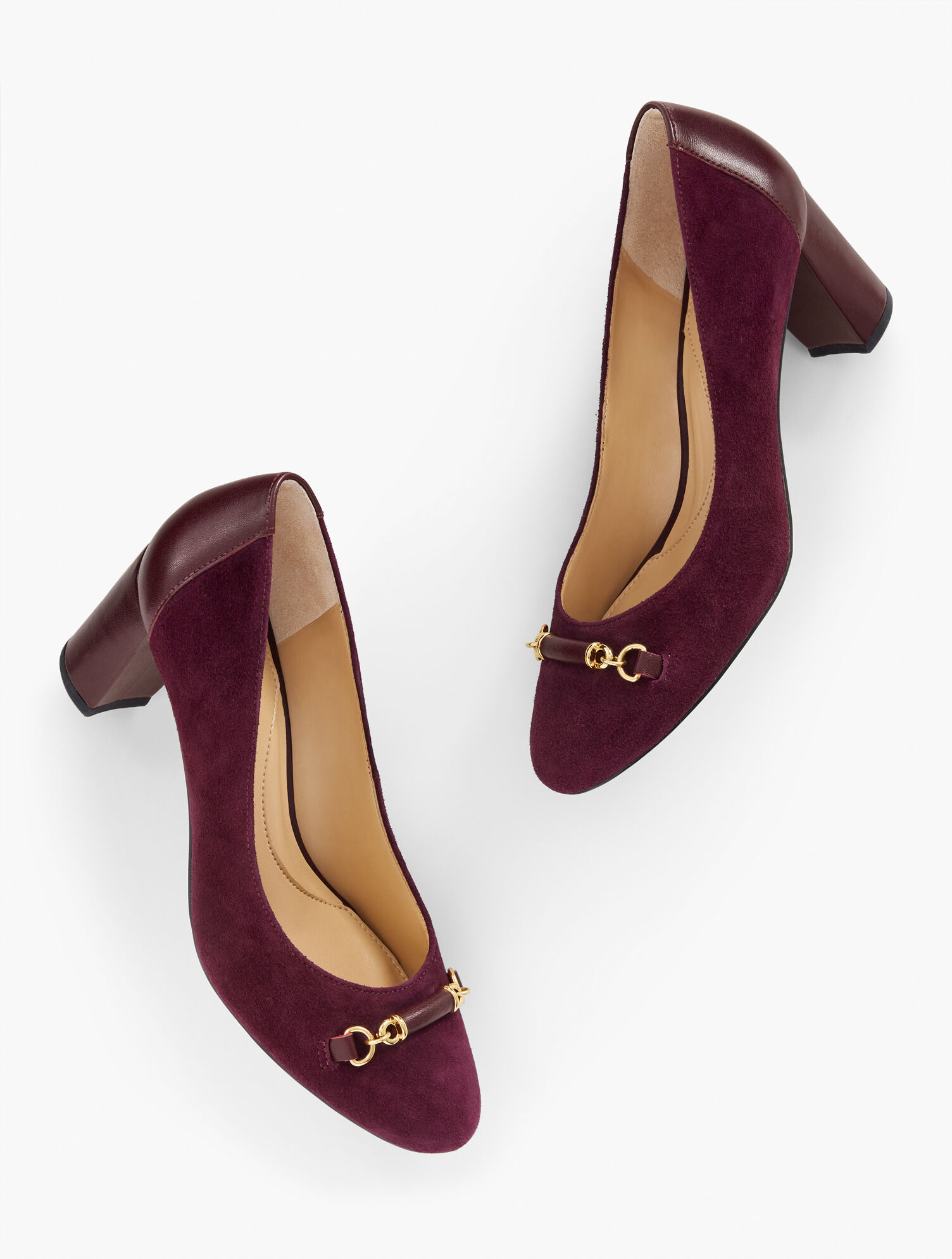 Ellery Bit Block Heel Pumps - Suede