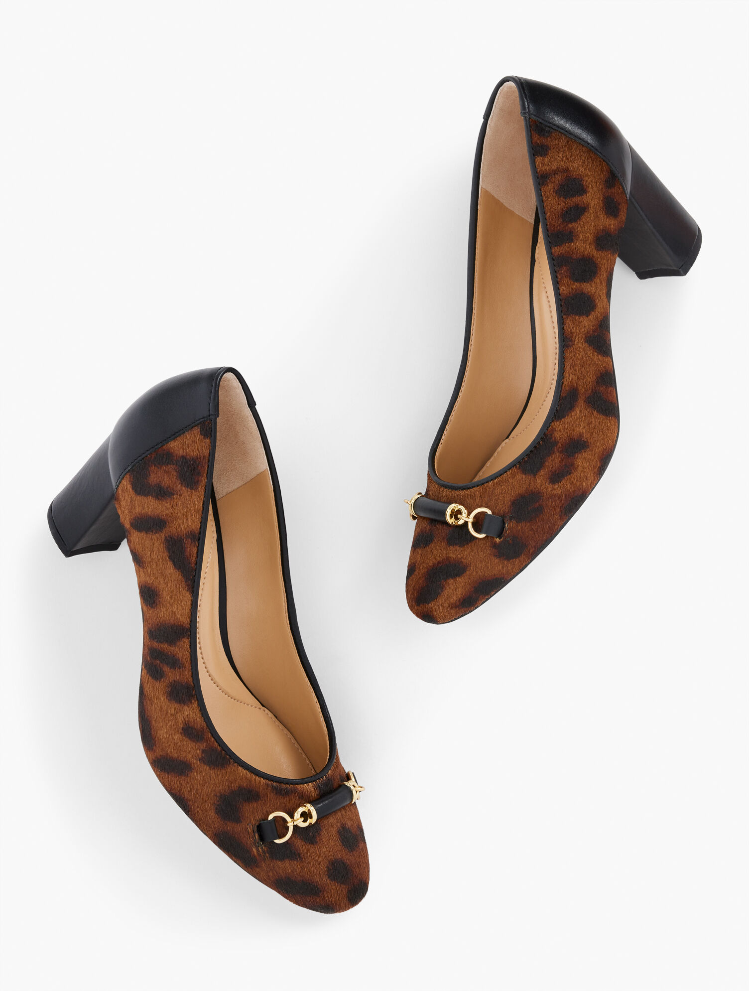 Ellery Bit Block Heel Pumps - Calf Hair Leopard