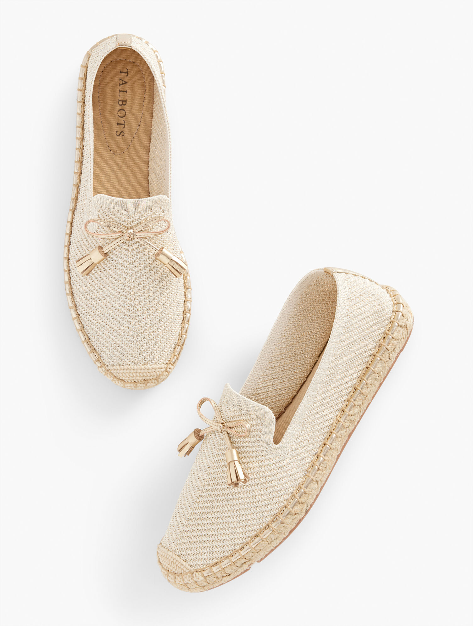 Izzy Tassel Knit Espadrilles - Chevron