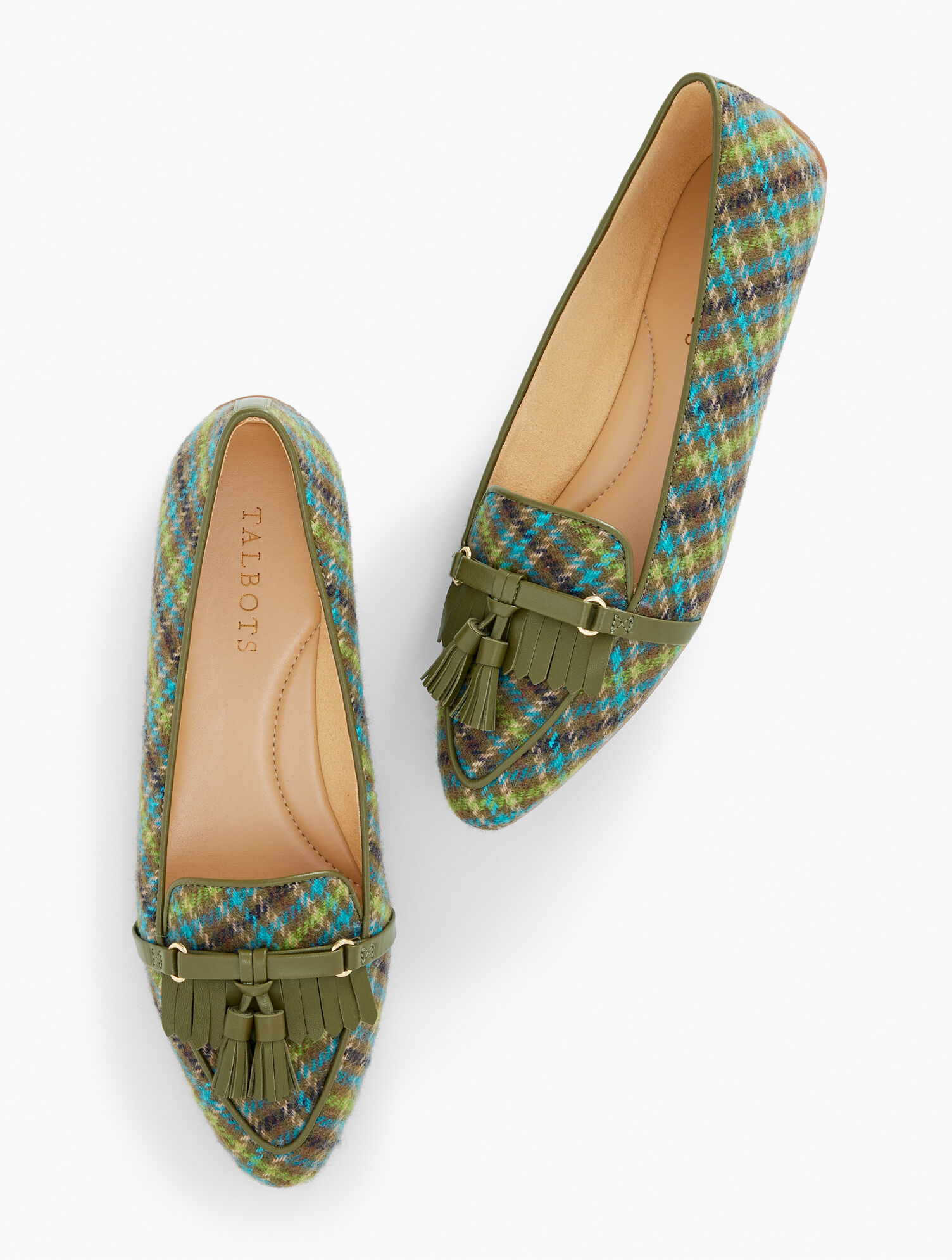 Francesca Tassel Driving Flats - Apple Plaid