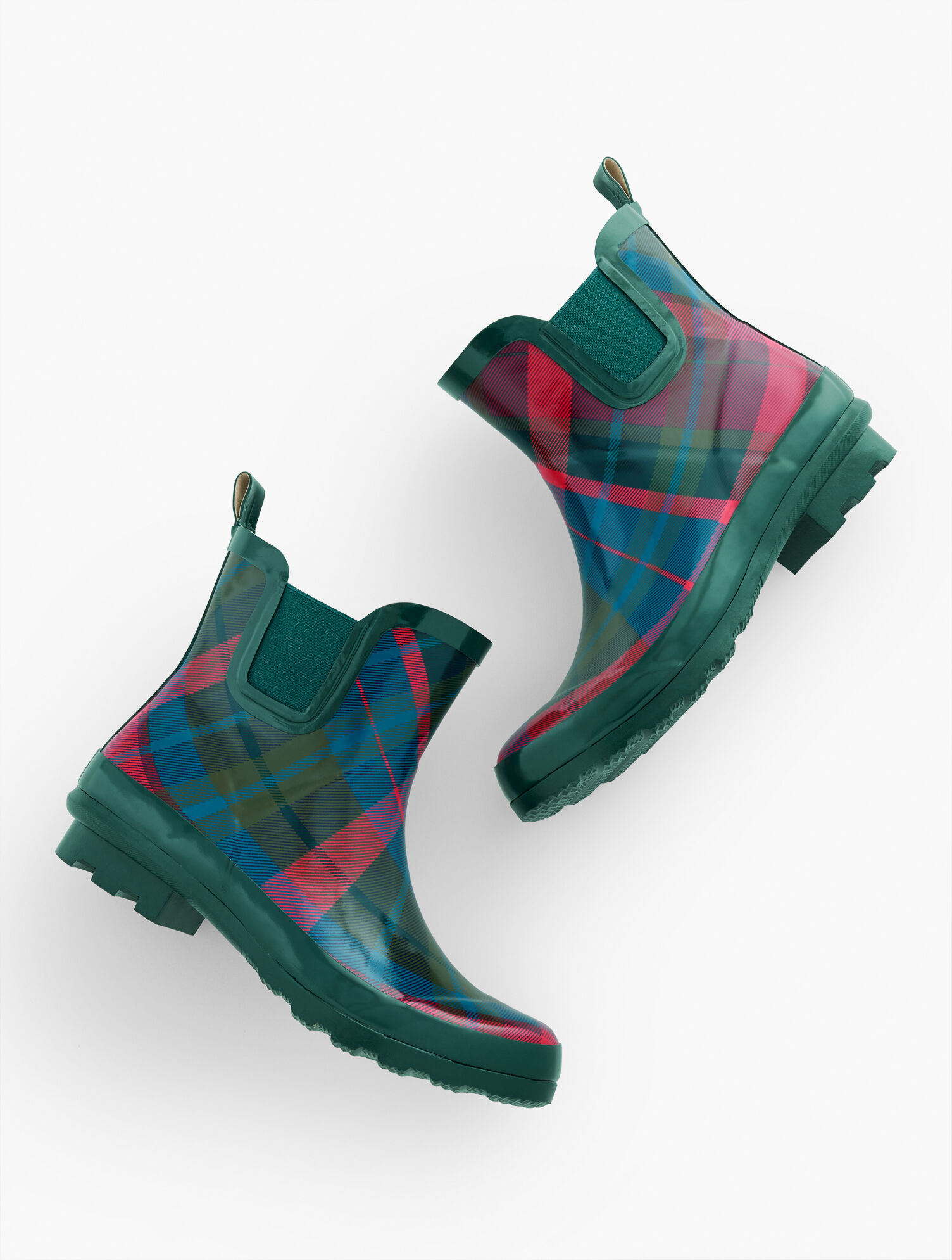 Riley Short Rain Boots - Lovely Plaid